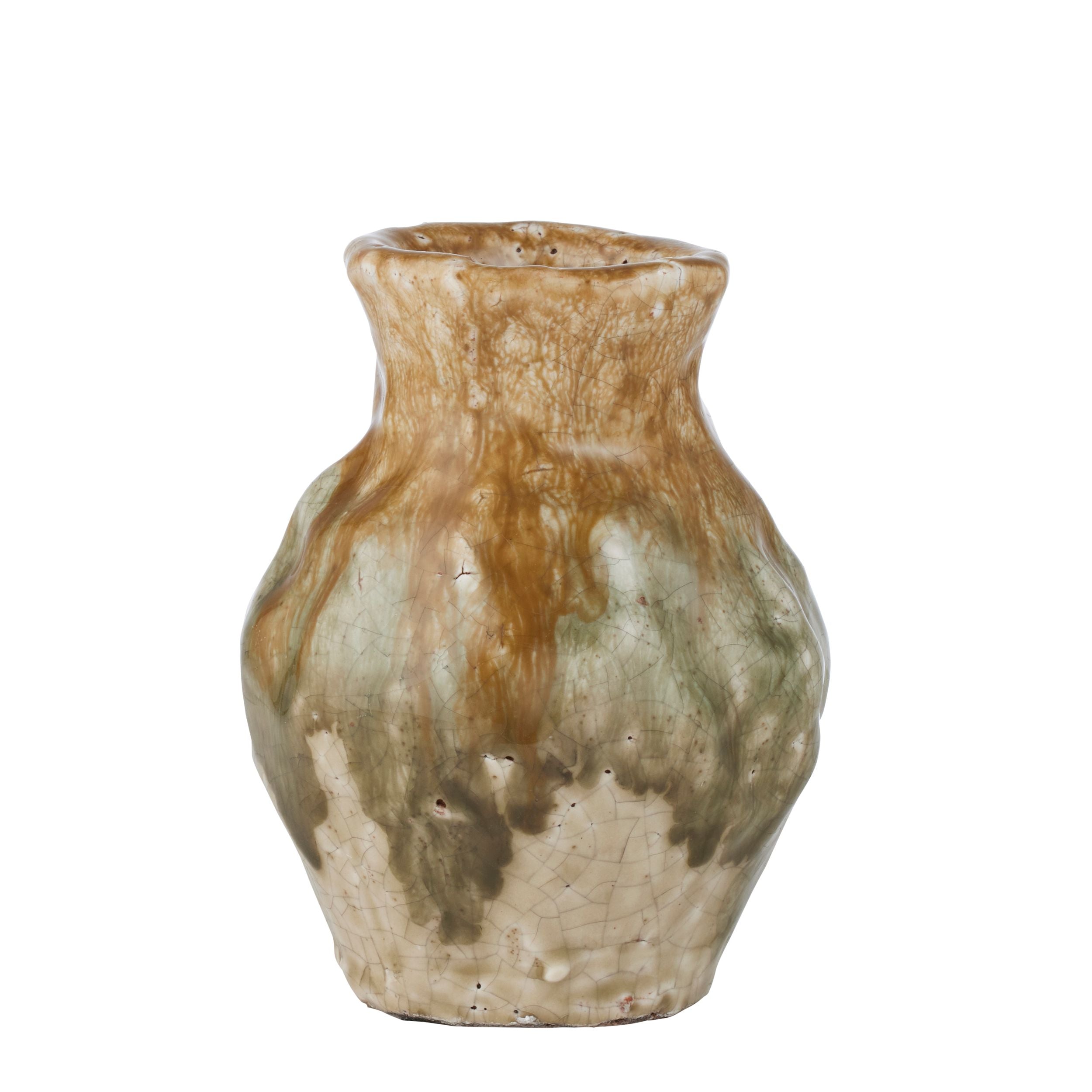 Coast To Coast Labasa Ceramic Vase 10.5x15cm Olive