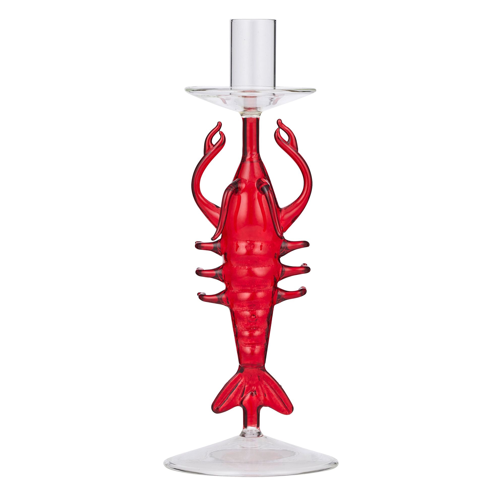 Coast To Coast Yabby Glass Candleholder Red