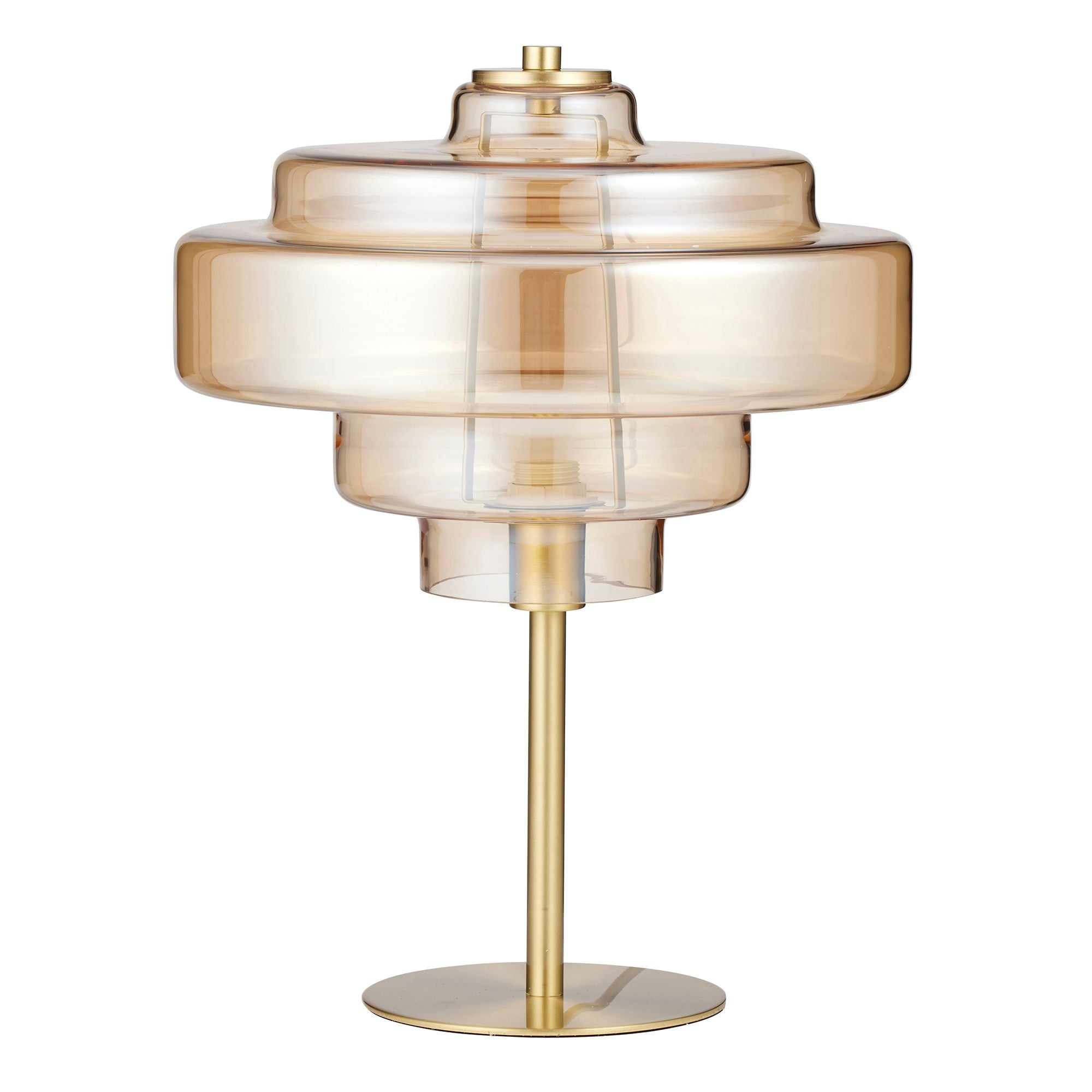 Coast To Coast Franklin Glass/Metal Lamp Amber
