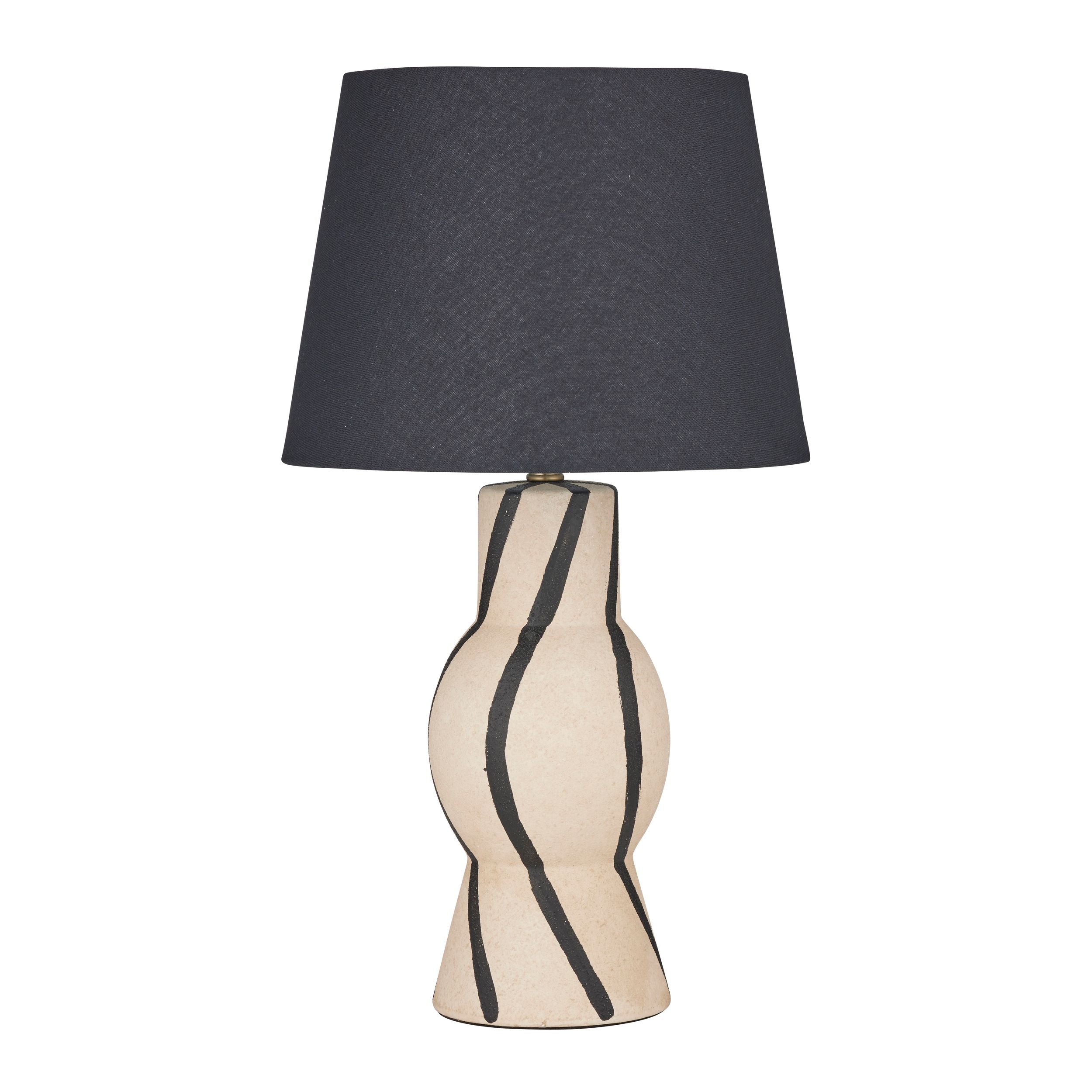 Coast To Coast Loxton Ceramic Lamp Natural/Black