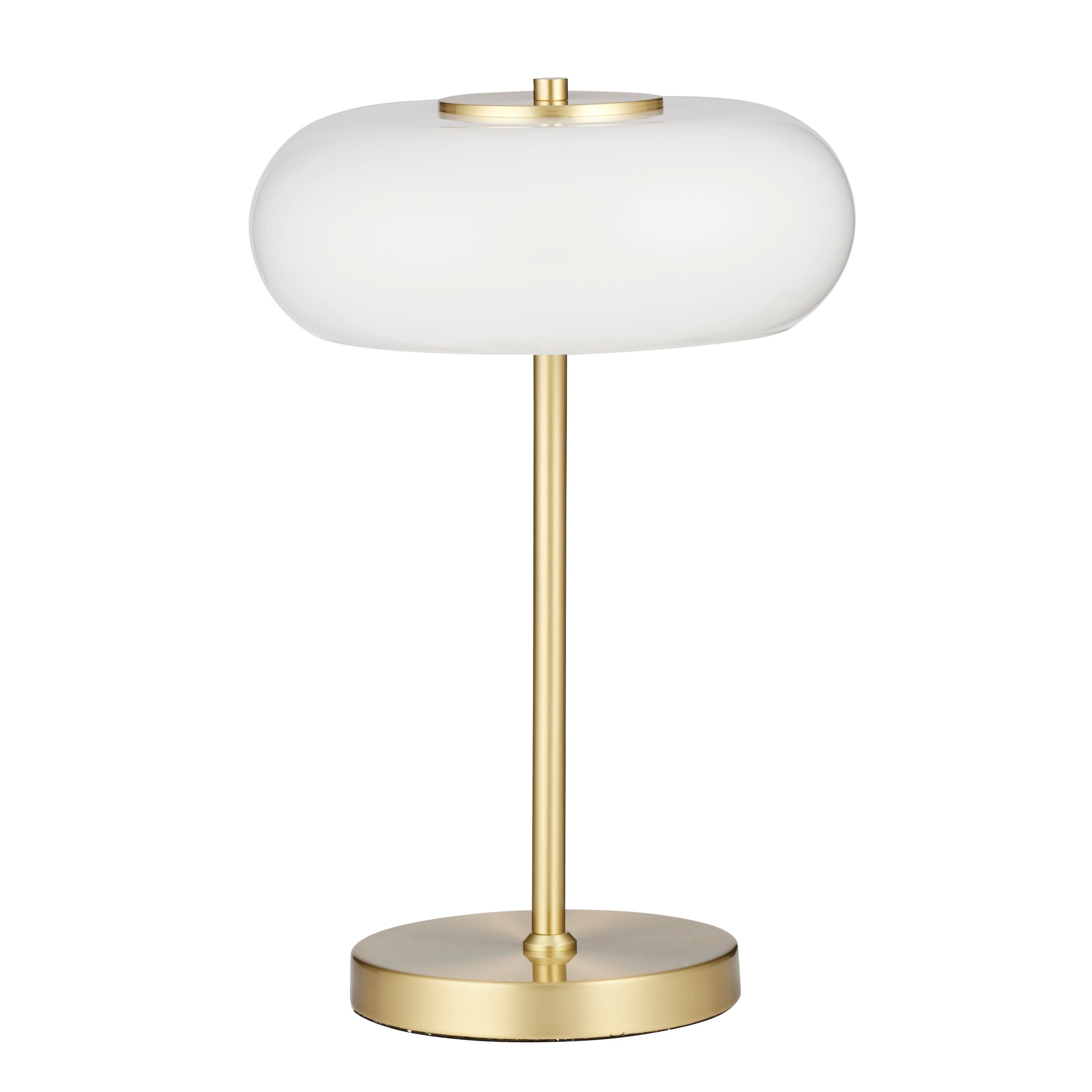 Coast To Coast Porta Glass/Metal Lamp White/Gold