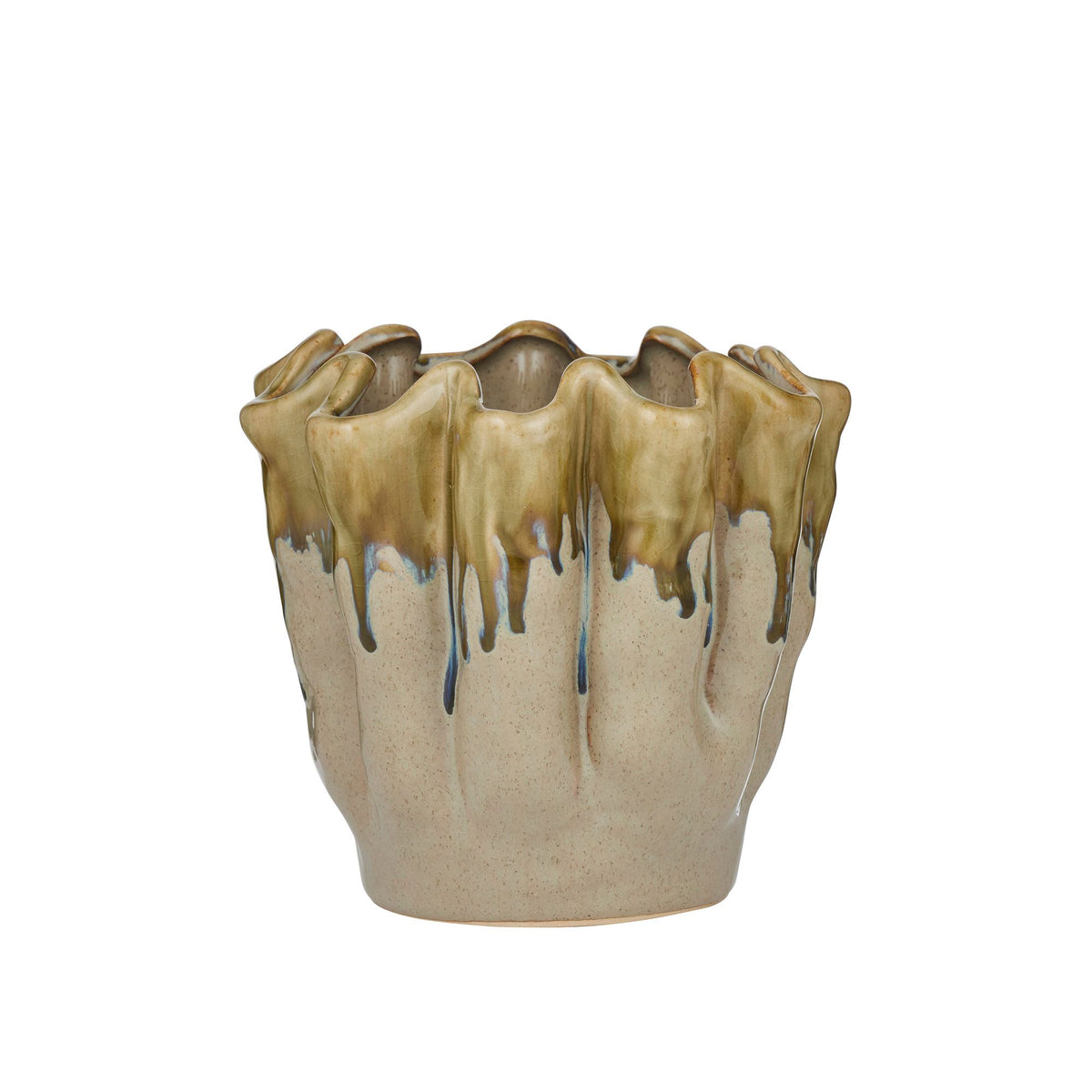 Coast To Coast Emery Ceramic Pot 17x15cm Taupe