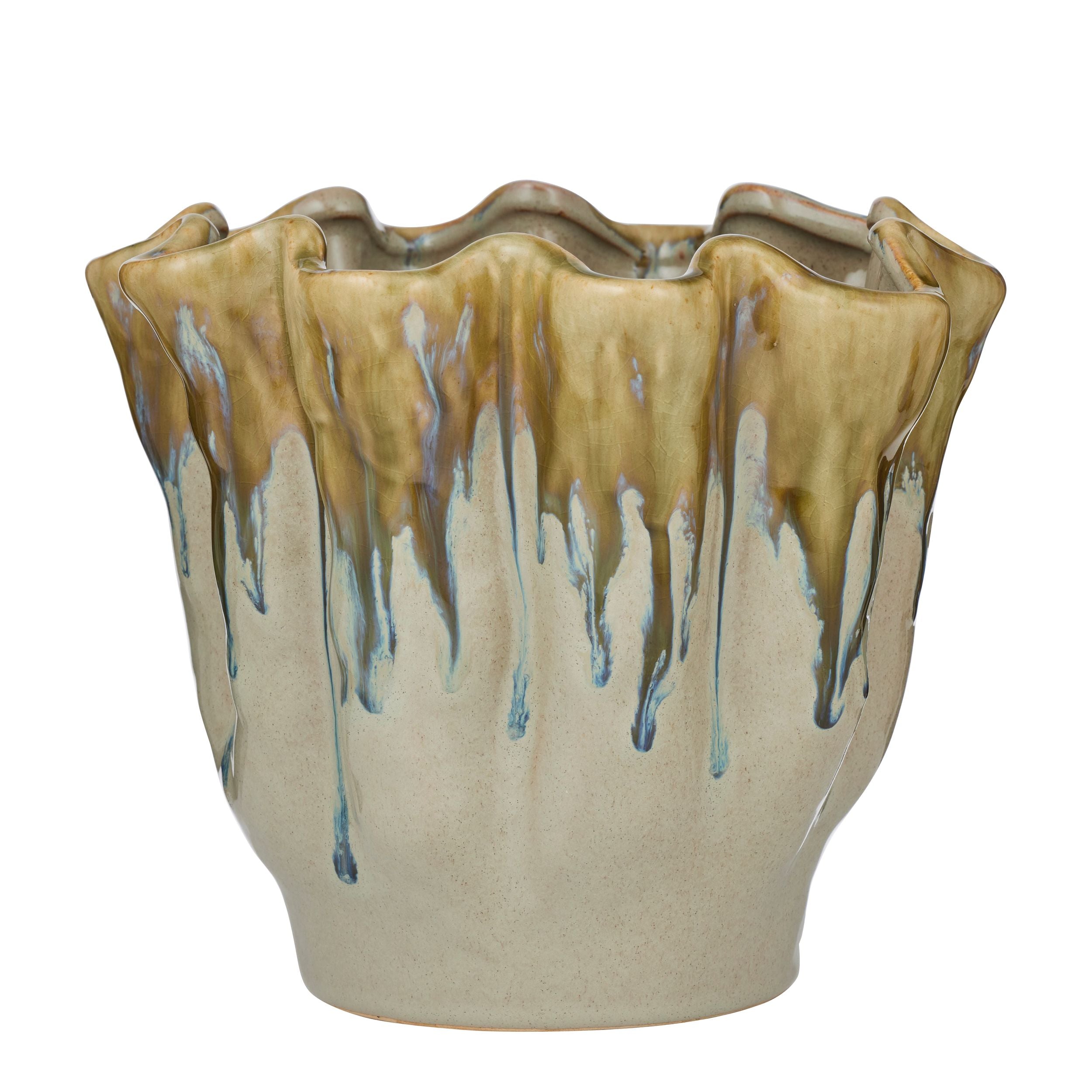 Coast To Coast Emery Ceramic Pot 23x21cm Taupe
