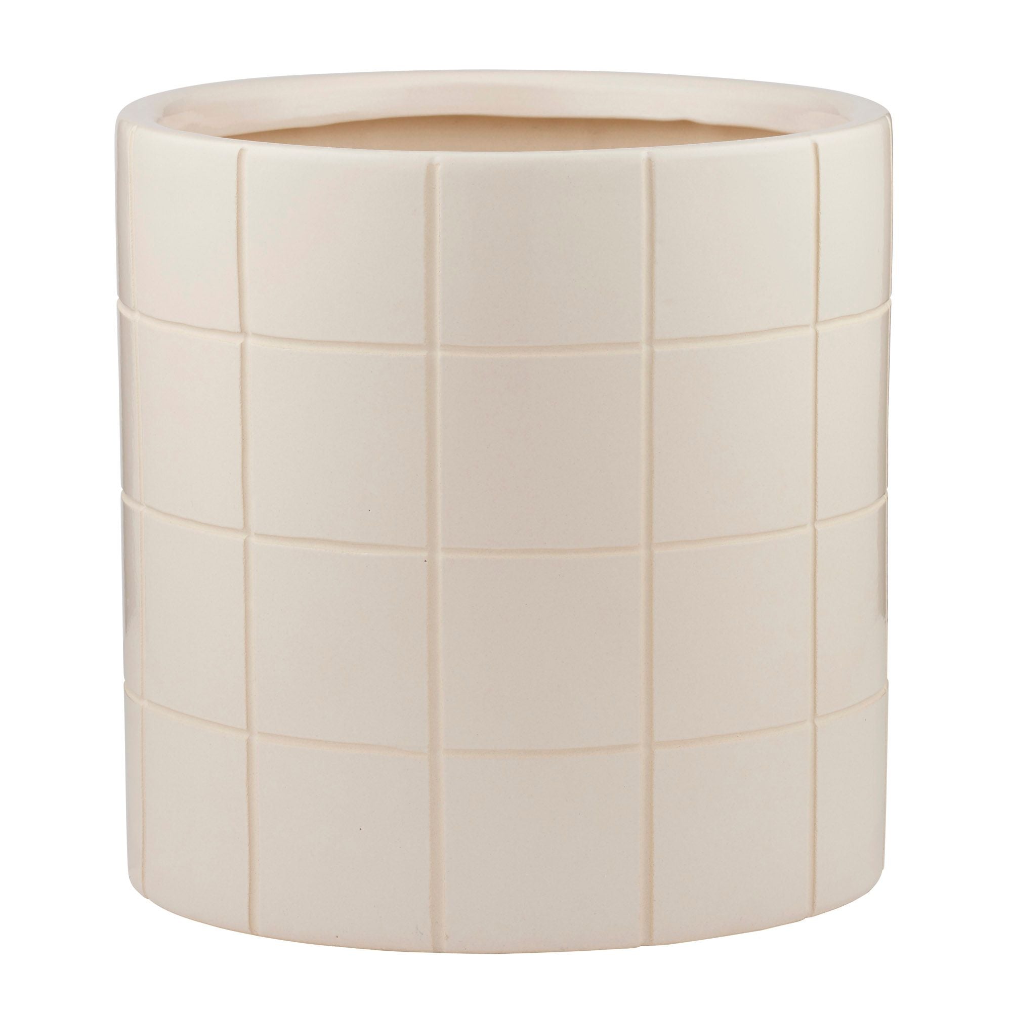 Coast To Coast Boyd Ceramic Tile Pot 30.5x30.5cm Ivory