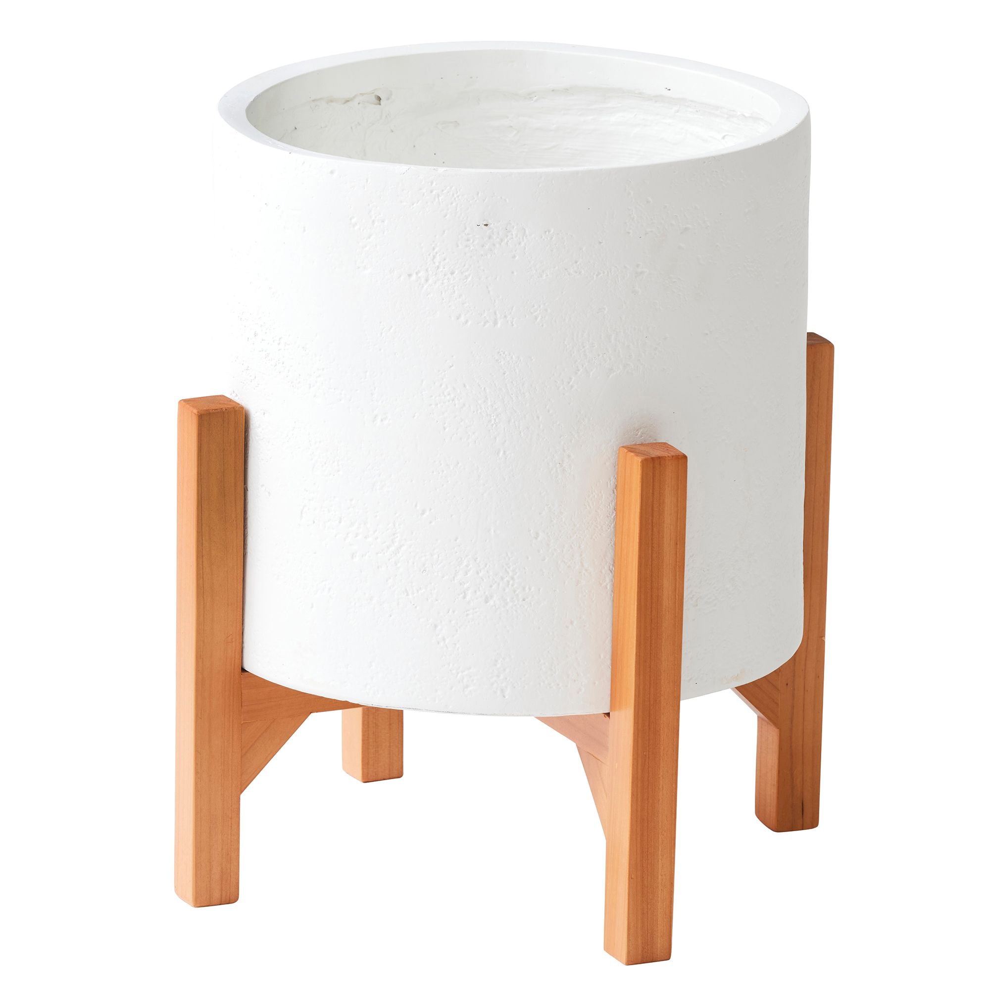 Coast To Coast Fondi Composite Pot with Legs White