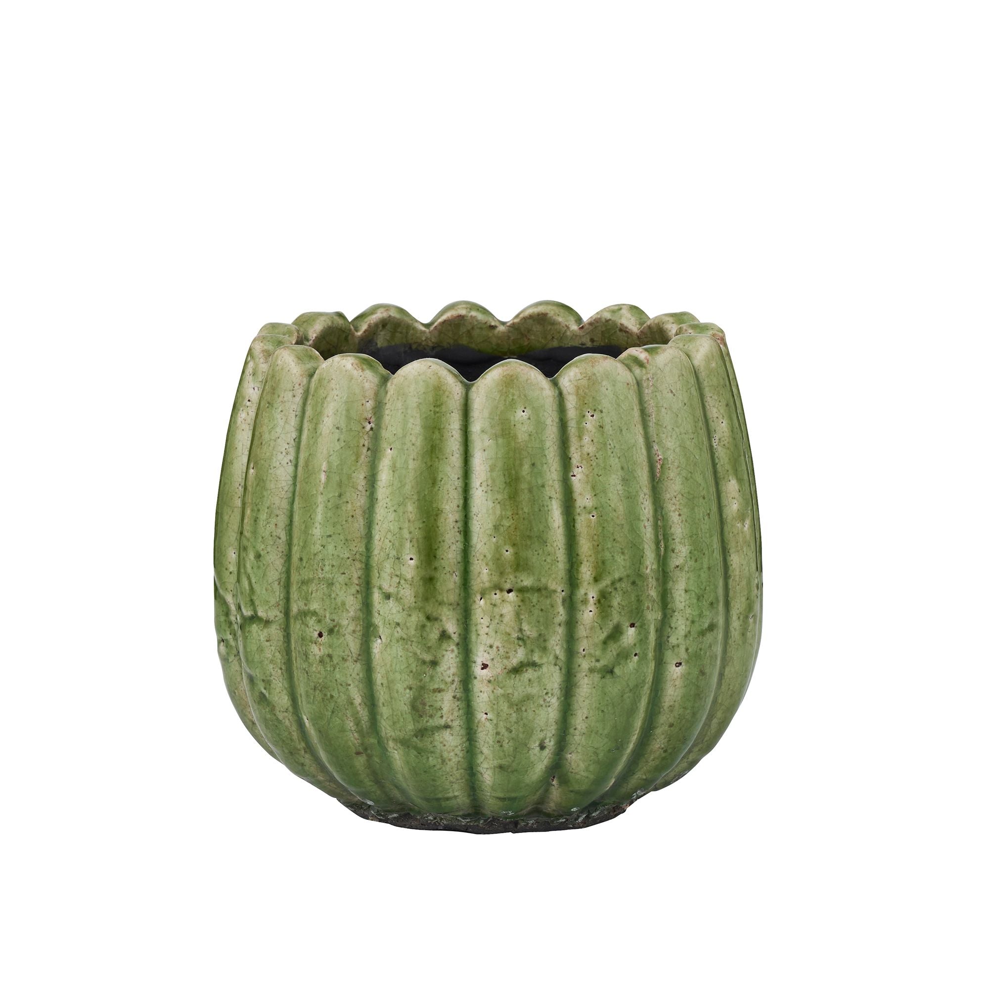 Life Botanic Cassis Ceramic Pot 21x18cm Olive