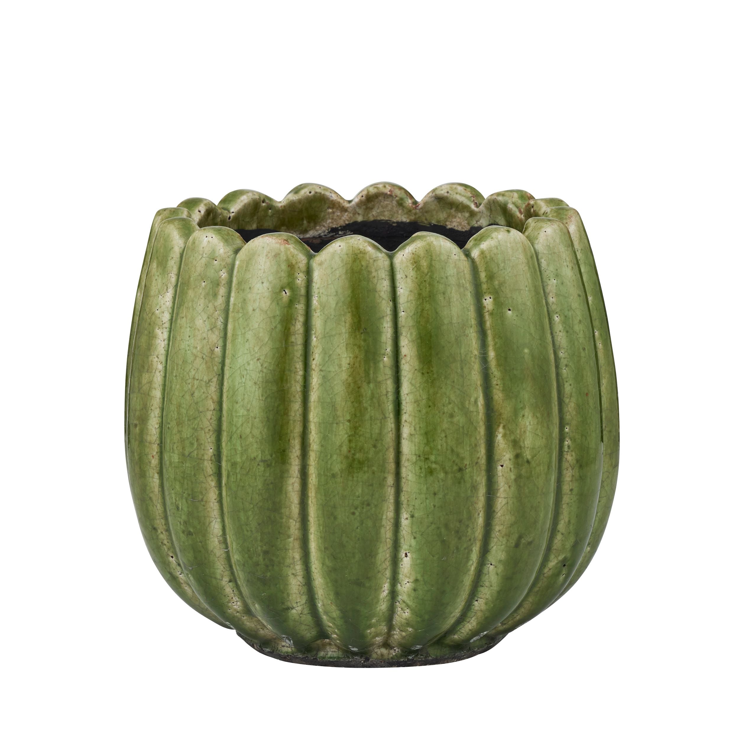 Life Botanic Cassis Ceramic Pot 26x22cm Olive