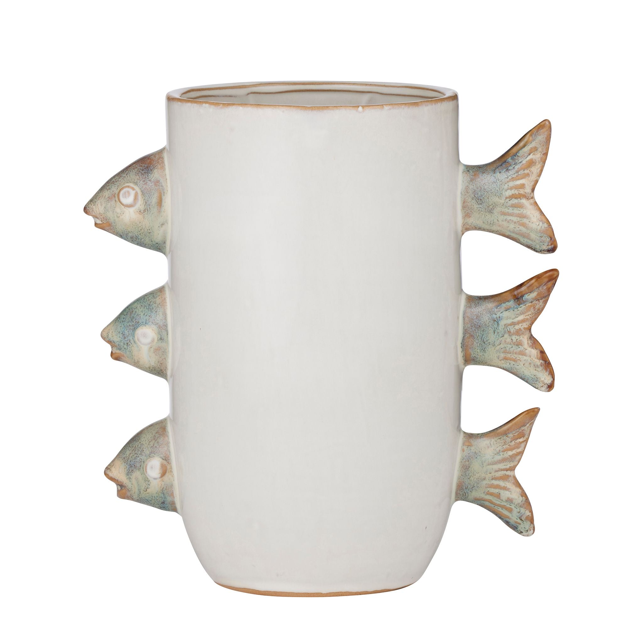 Coast To Coast Pescado Ceramic Vase Mint