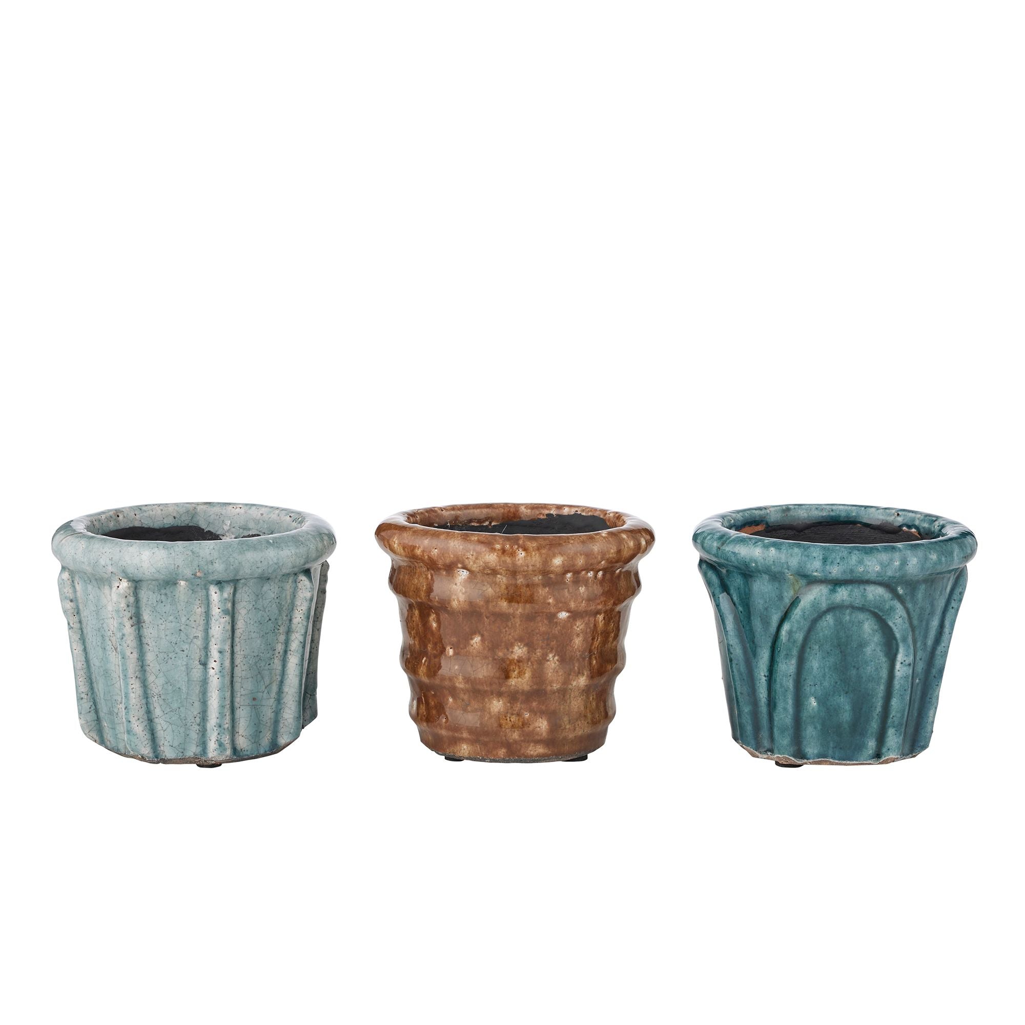 Life Botanic Eli Ceramic Pots 3 Assorted