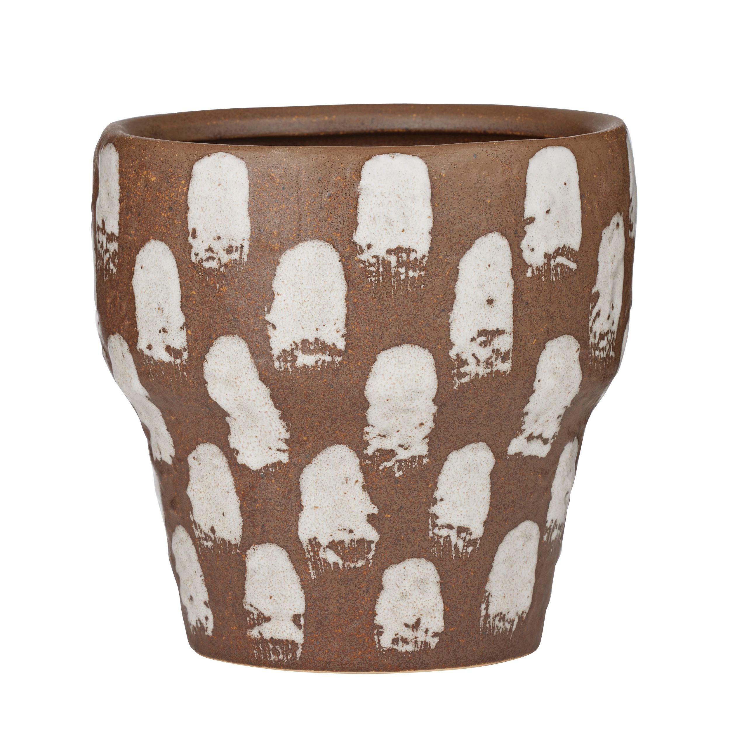 Life Botanic Trento Ceramic Pot 18.5x18cm Cocoa/White