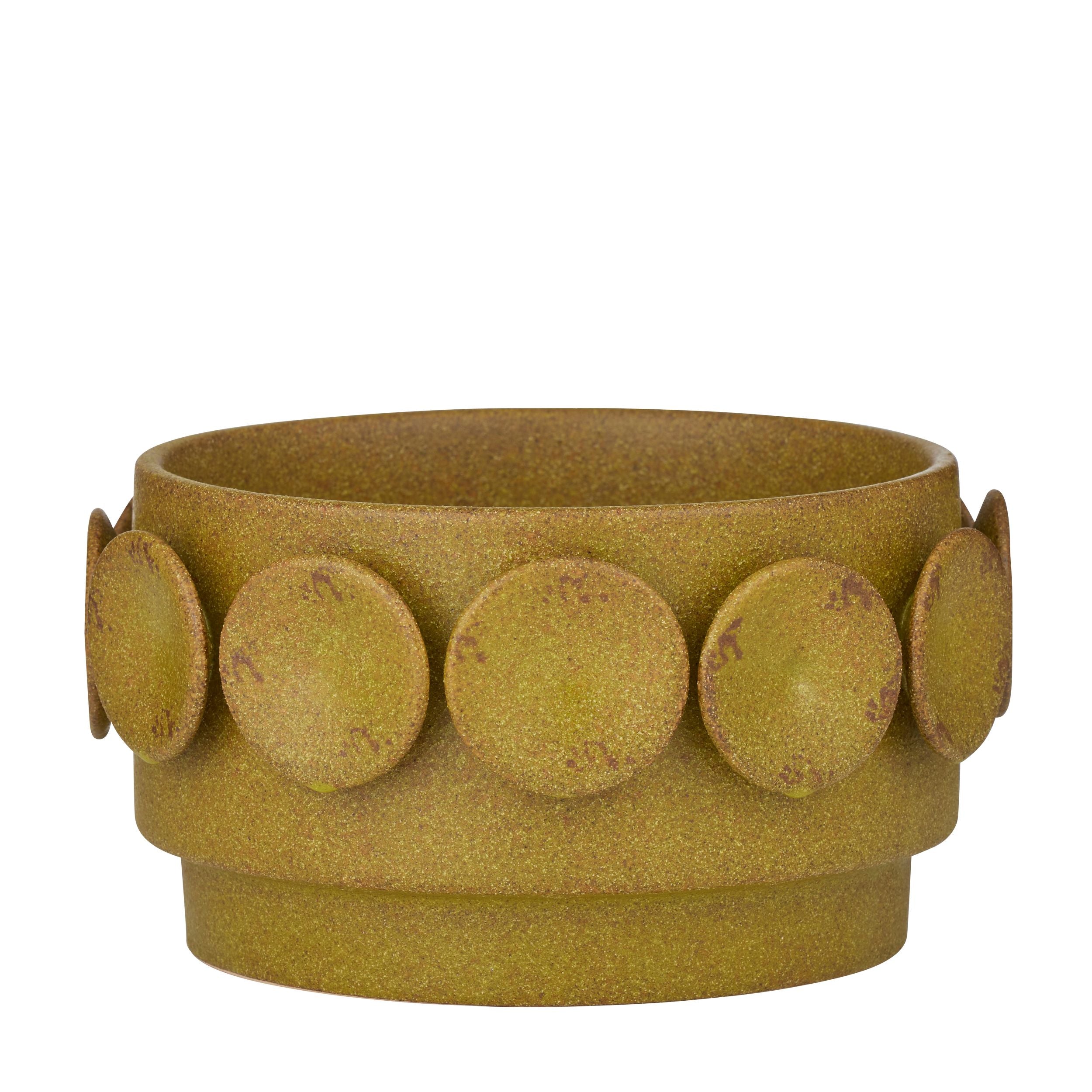 Coast To Coast Perry Ceramic Planter 21x11cm Olive