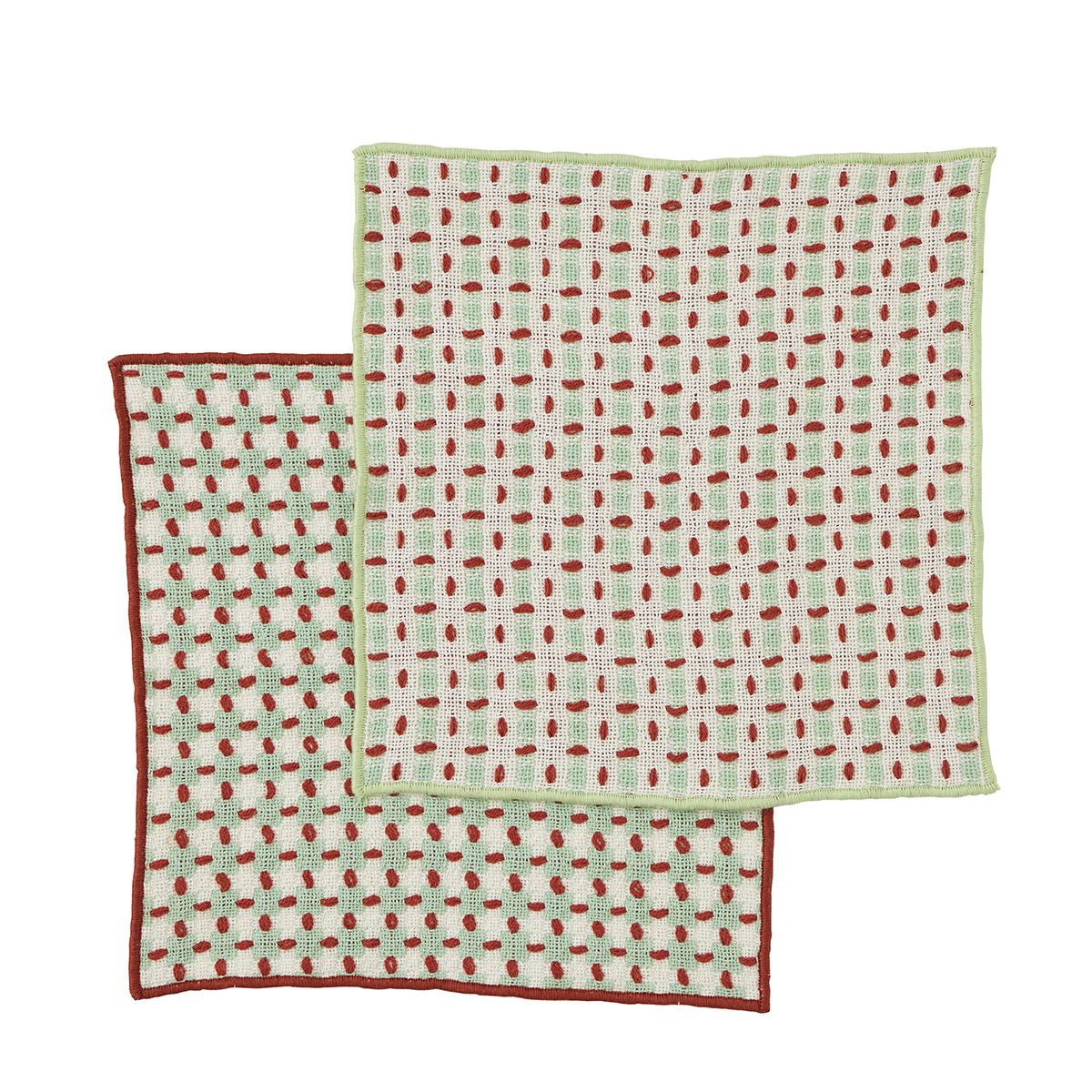 Assemble Kit Set of 2 Recycled Cotton Dishcloth Sge