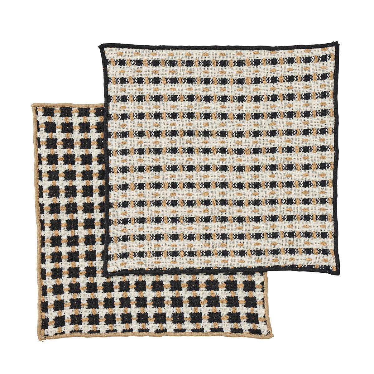Assemble Kit Set of 2 Recycled Cotton Dishcloth Black