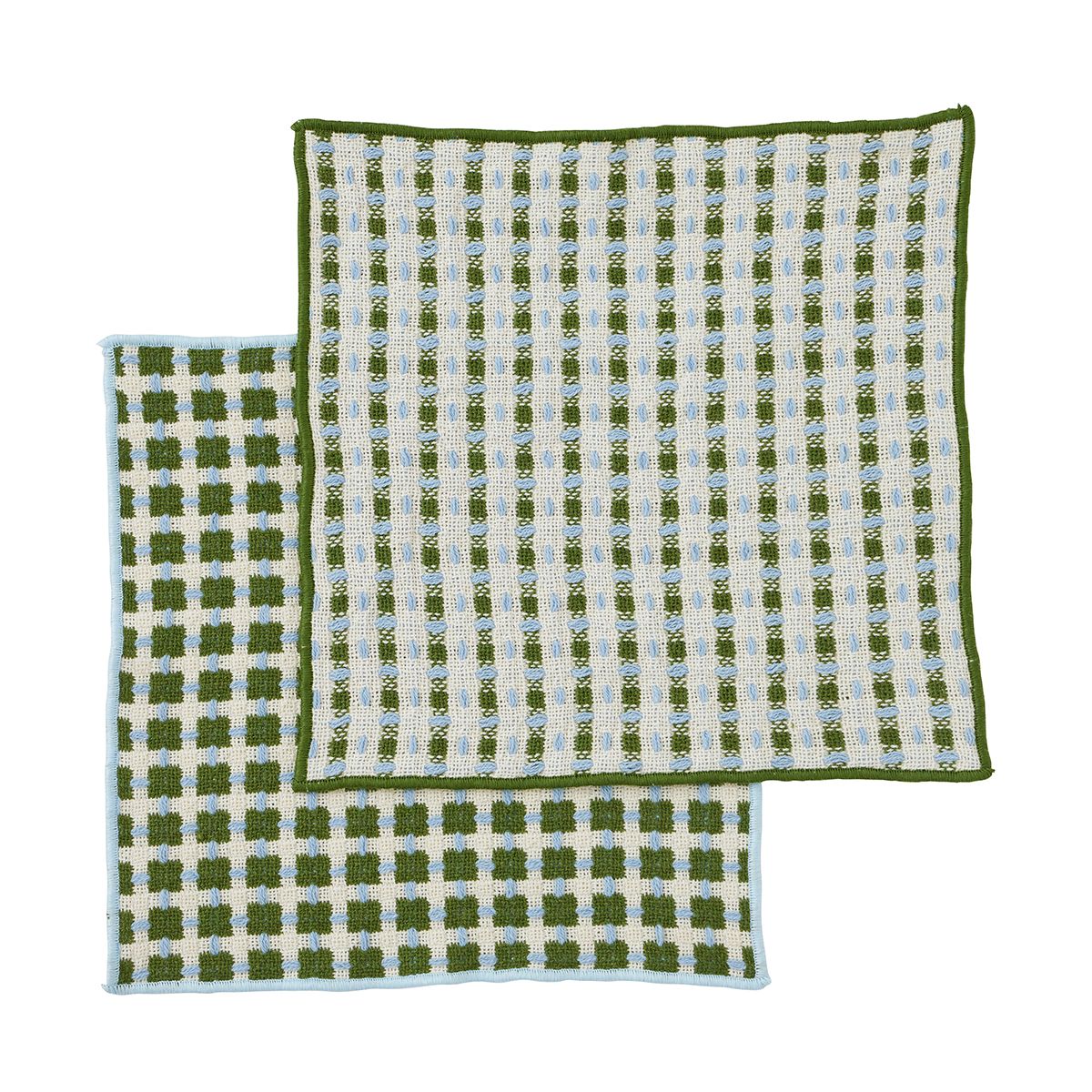 Assemble Kit Set of 2 Recycled Cotton Dishcloth Olv