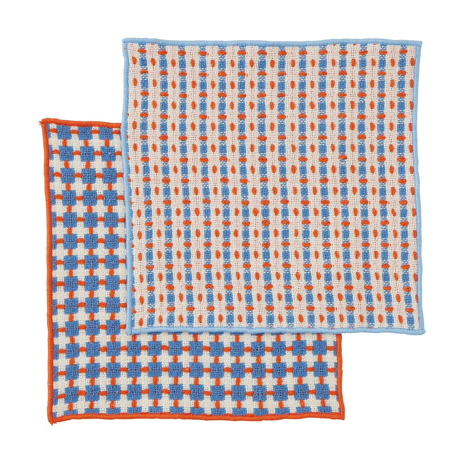 Assemble Kit Set of 2 Recycled Cotton Dishcloth Bl
