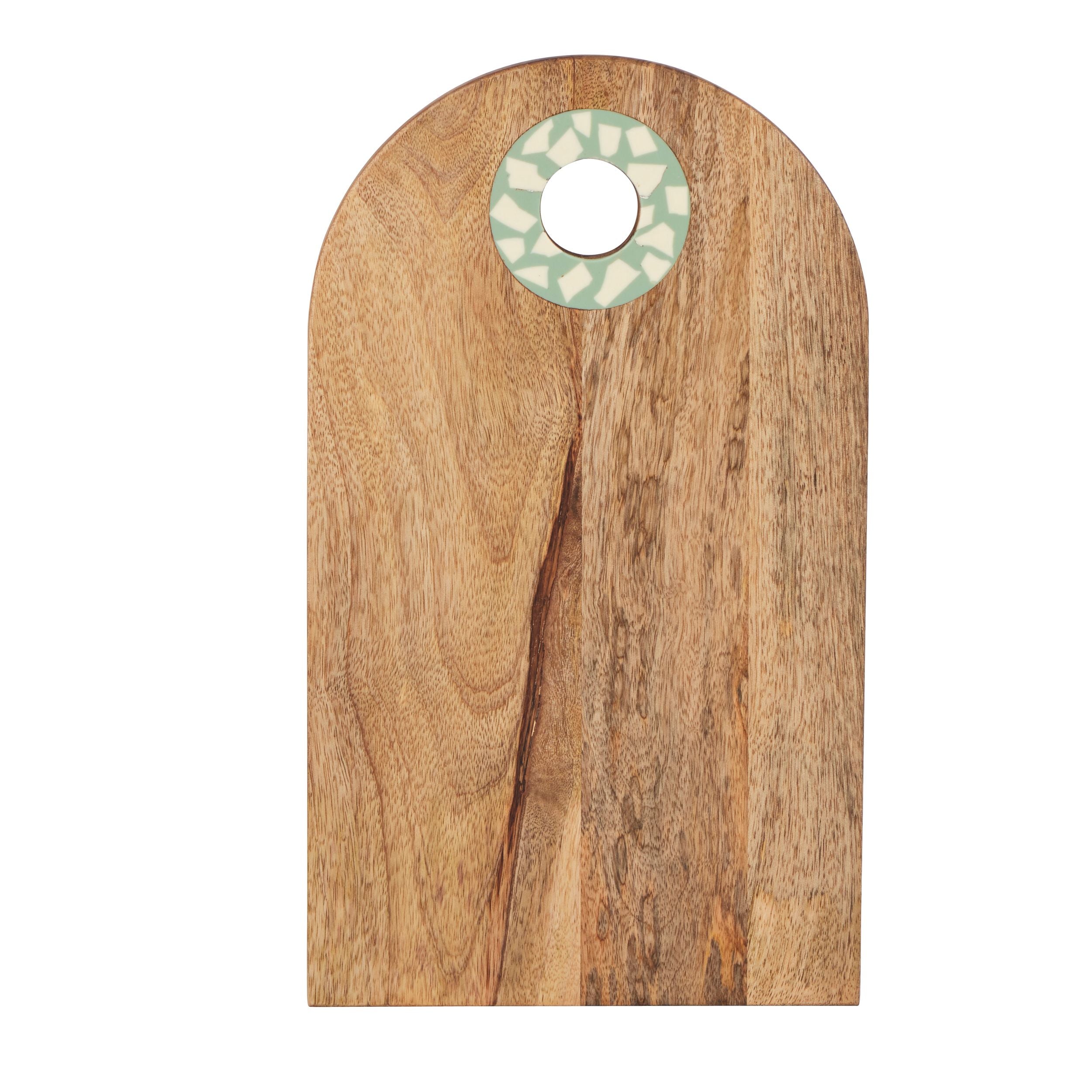 Assemble Mila Wood Serve Board Seafoam/Iv