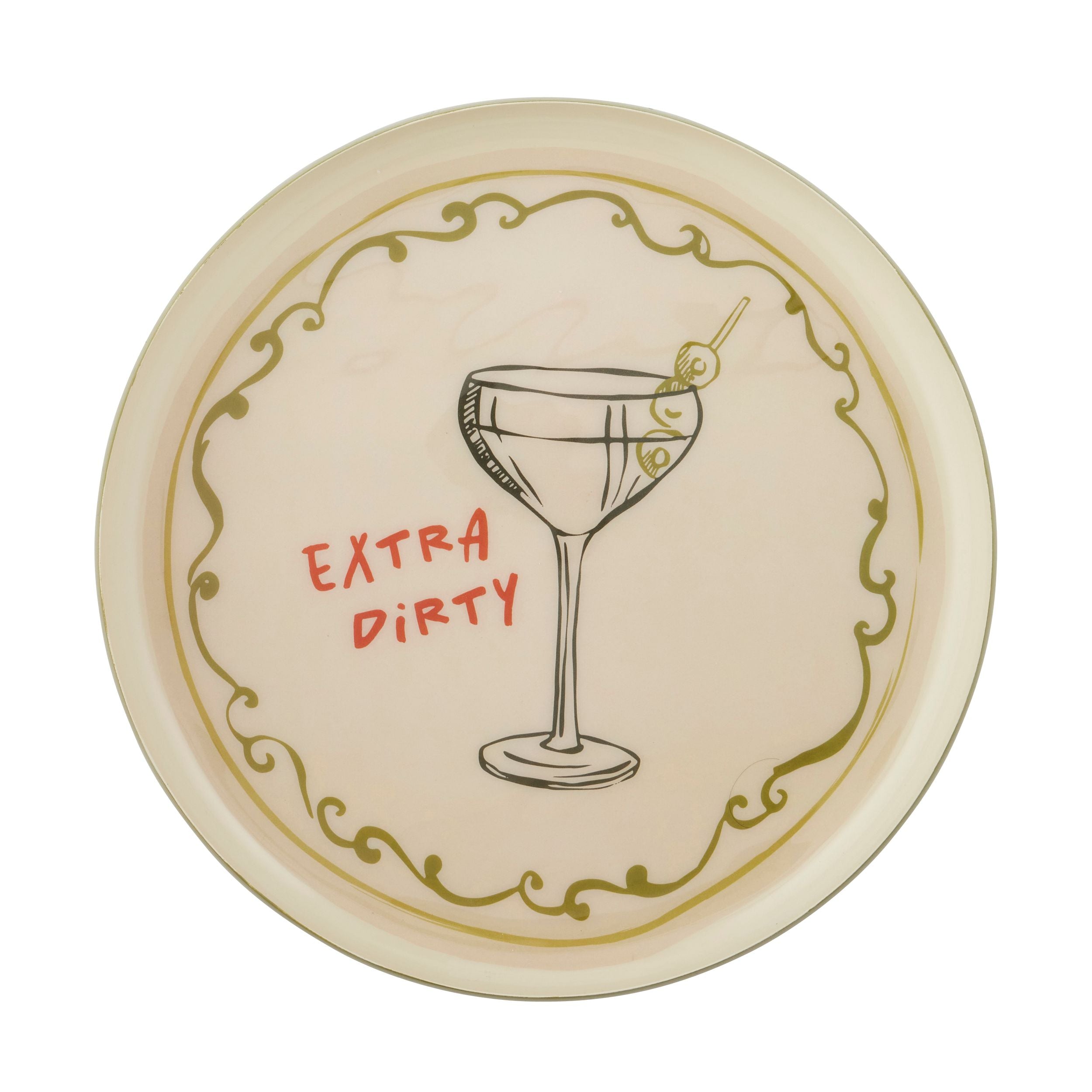 Assemble Dirty Martini Metal Tray Ivory