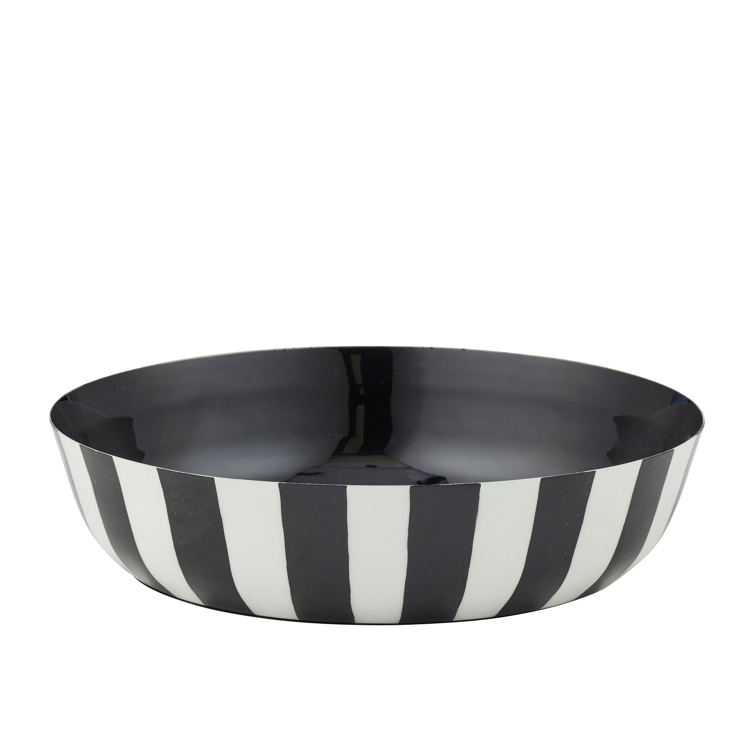 Assemble Linear Metal Bowl Ivory/Black
