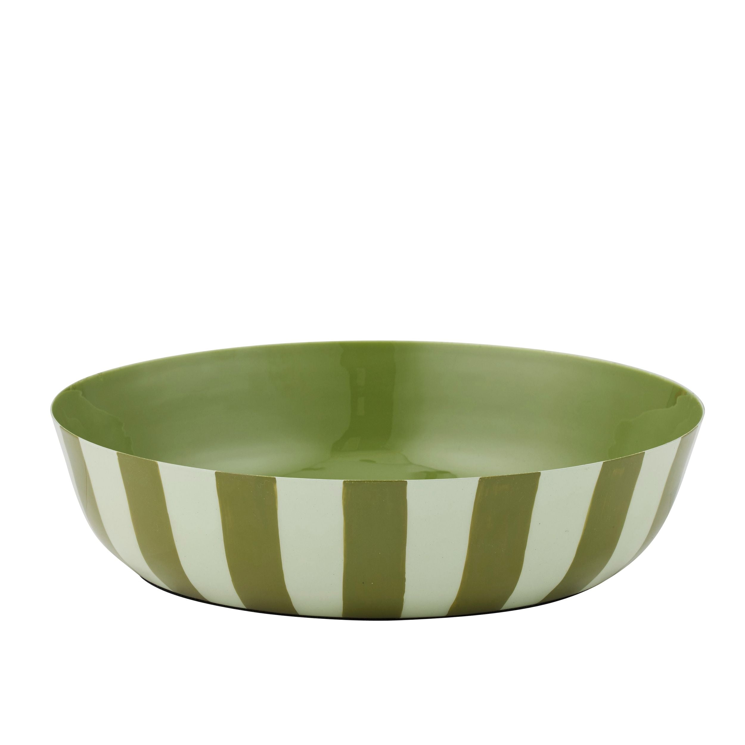 Assemble Linear Metal Bowl Olive/Seafoam