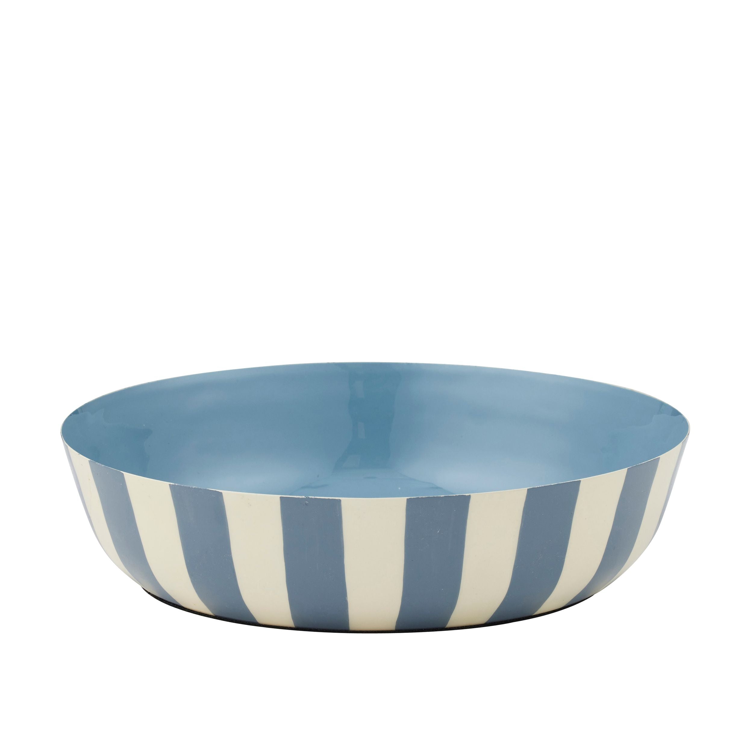 Assemble Linear Metal Bowl Ivory/Blue