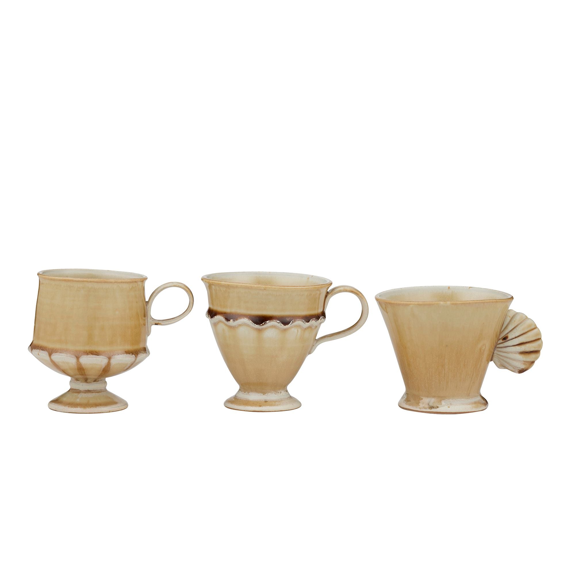 Assemble Rimini Ceramic Cup Caramel 3 Assorted