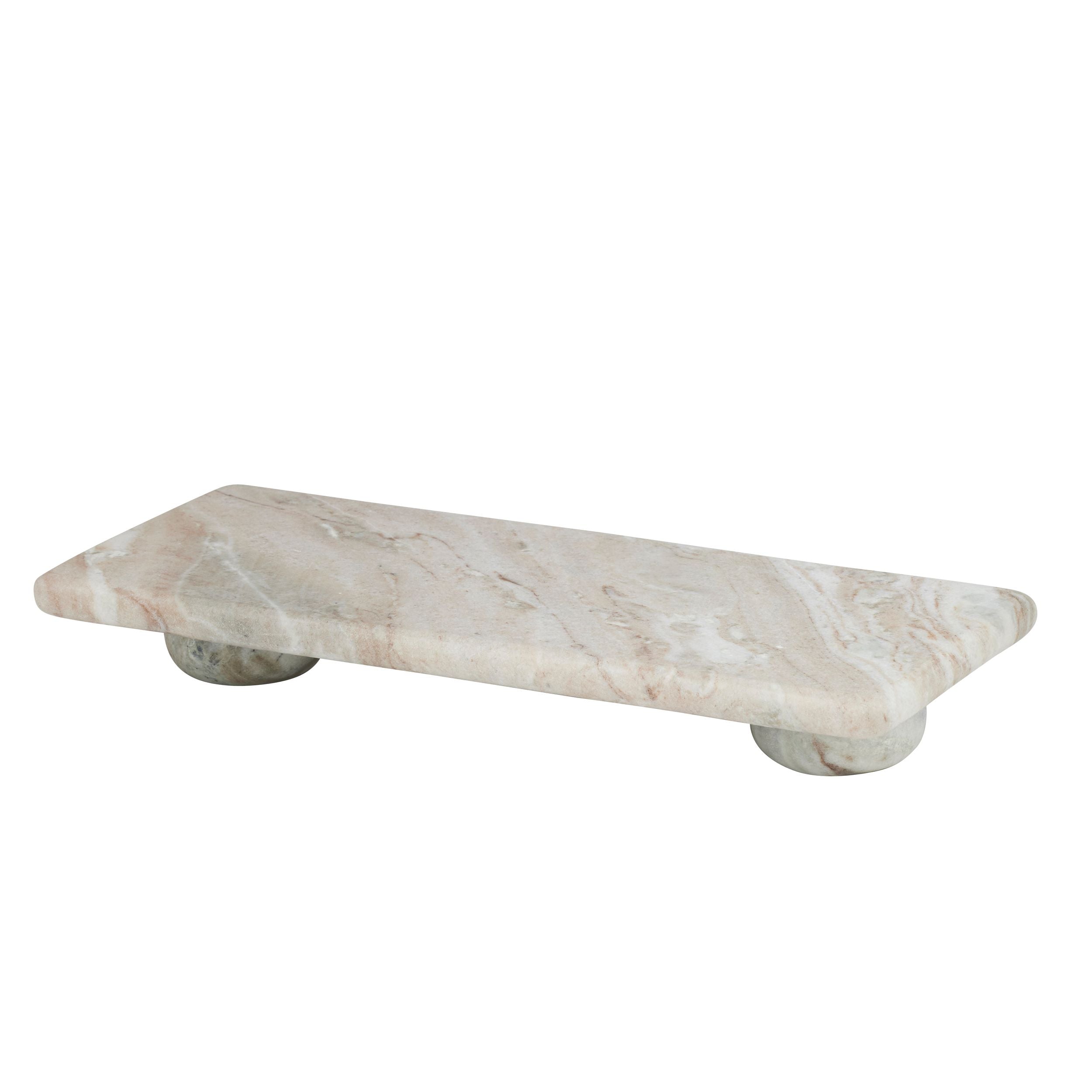 Assemble Sora Marble Footed Tray Nude