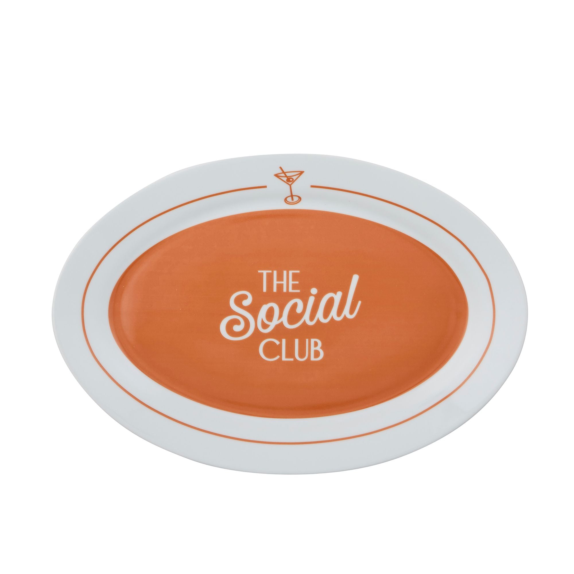 Assemble Social Ceramic Oval Platter 36x24cm Cherry