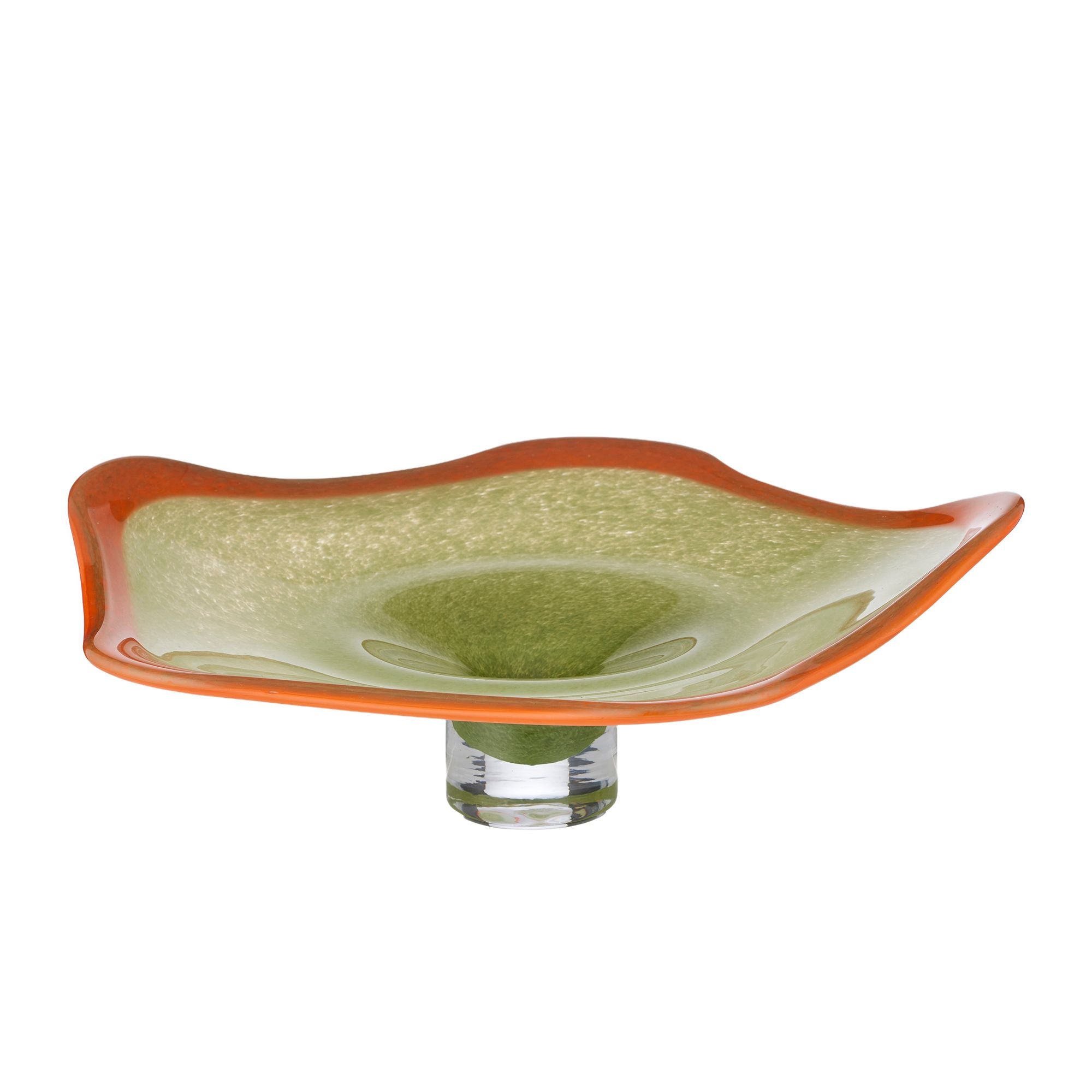 Coast To Coast Gilbert Glass Foot Plate Olive