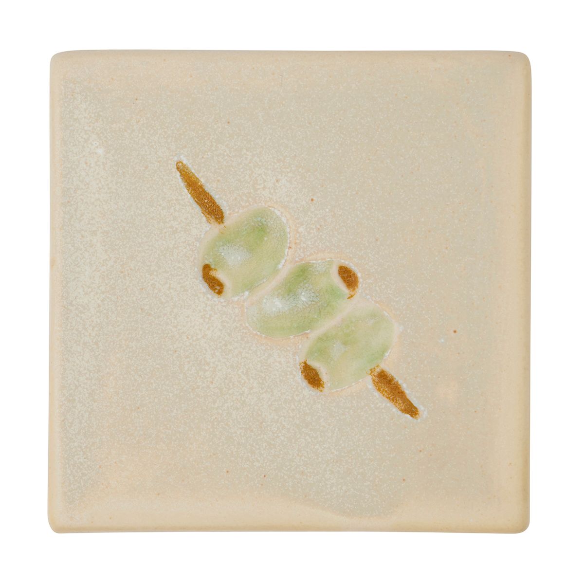 Assemble Cerignola Ceramic Coaster Iv/Olive