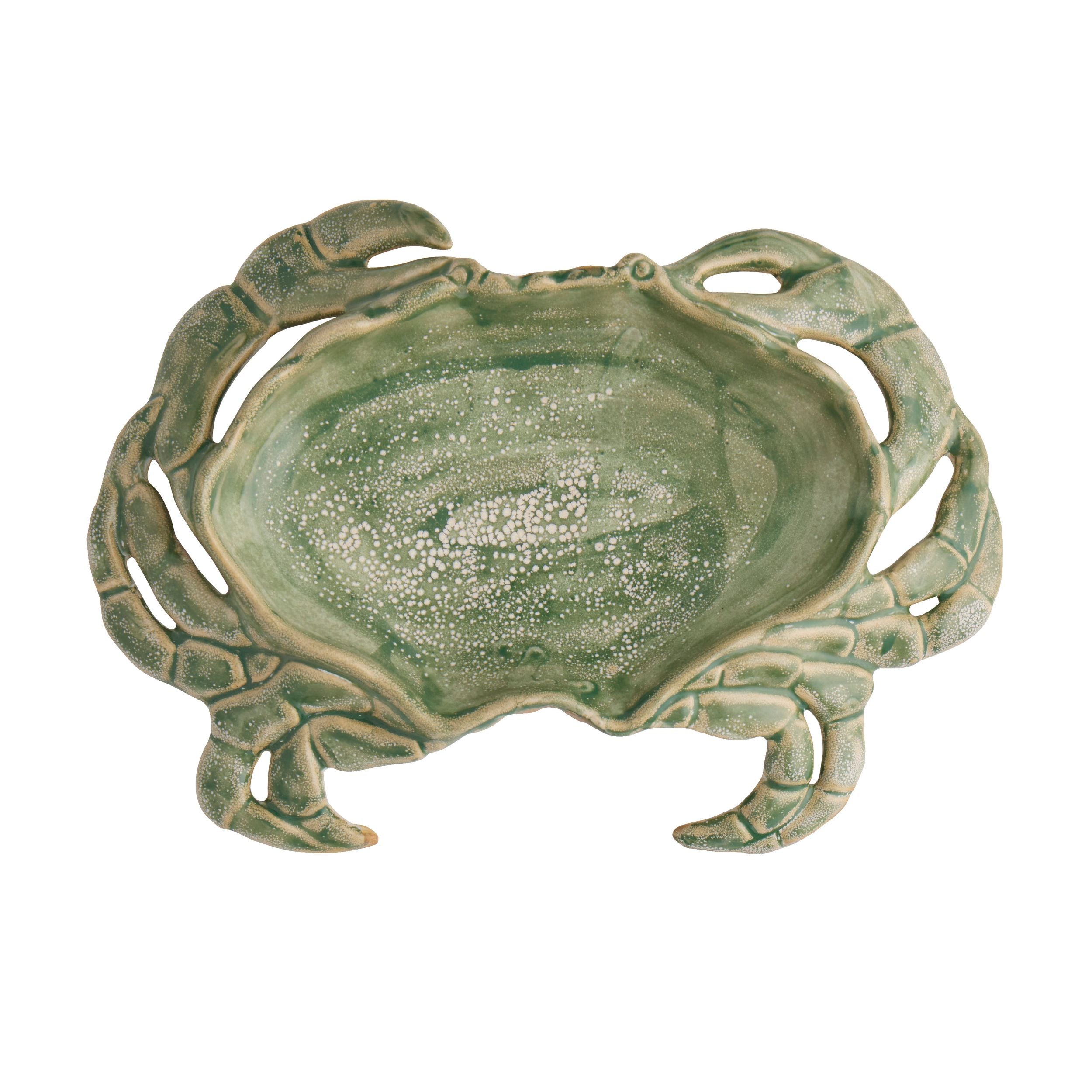 Assemble Riva Ceramic Shaped Dish 20x14.5cm Green