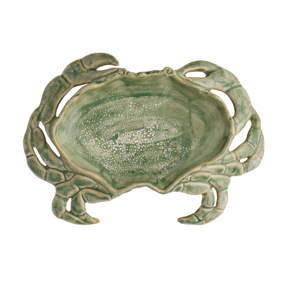 Assemble Riva Ceramic Shaped Dish 20x14.5cm Green