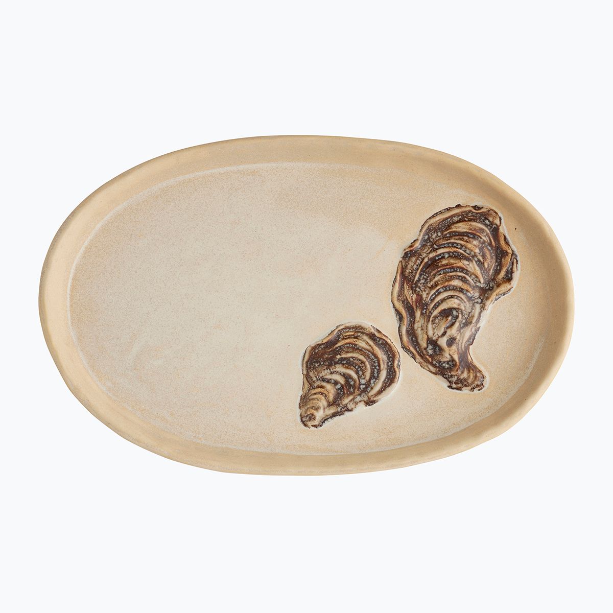 Assemble Riva Ceramic Plate 18x29cm Brown