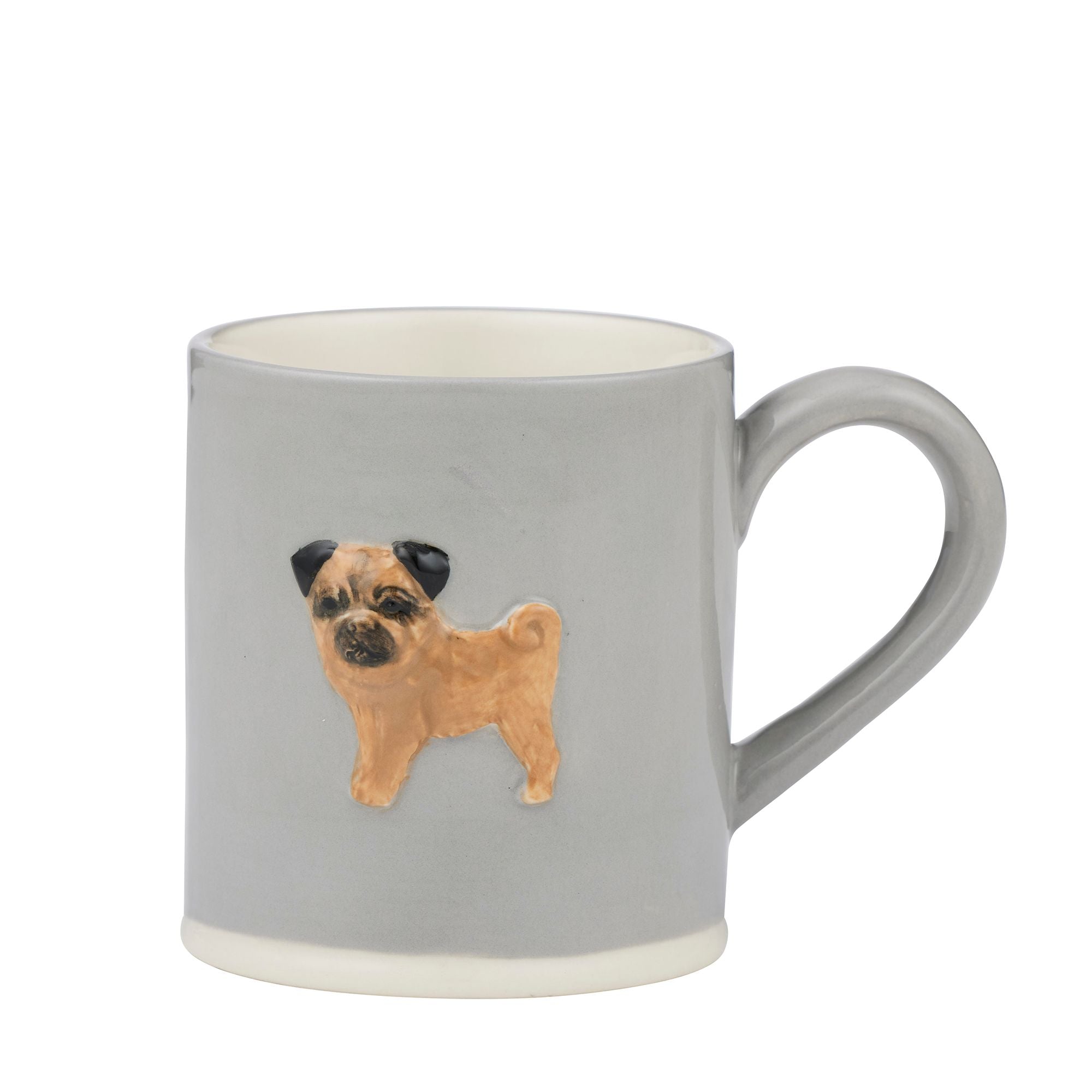 Assemble Pug Ceramic Mug Grey