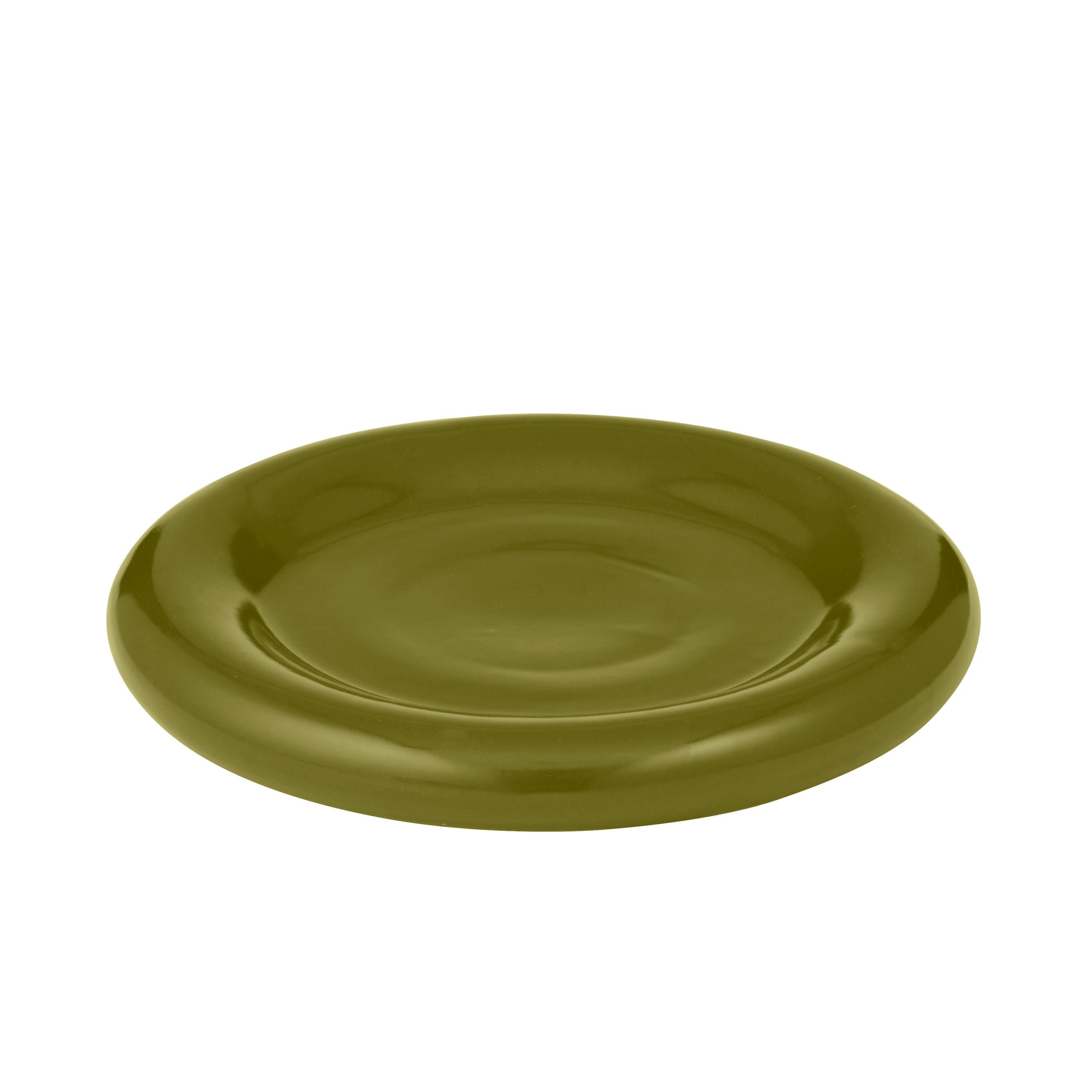 Assemble Orb Ceramic Platter 26cm Olive