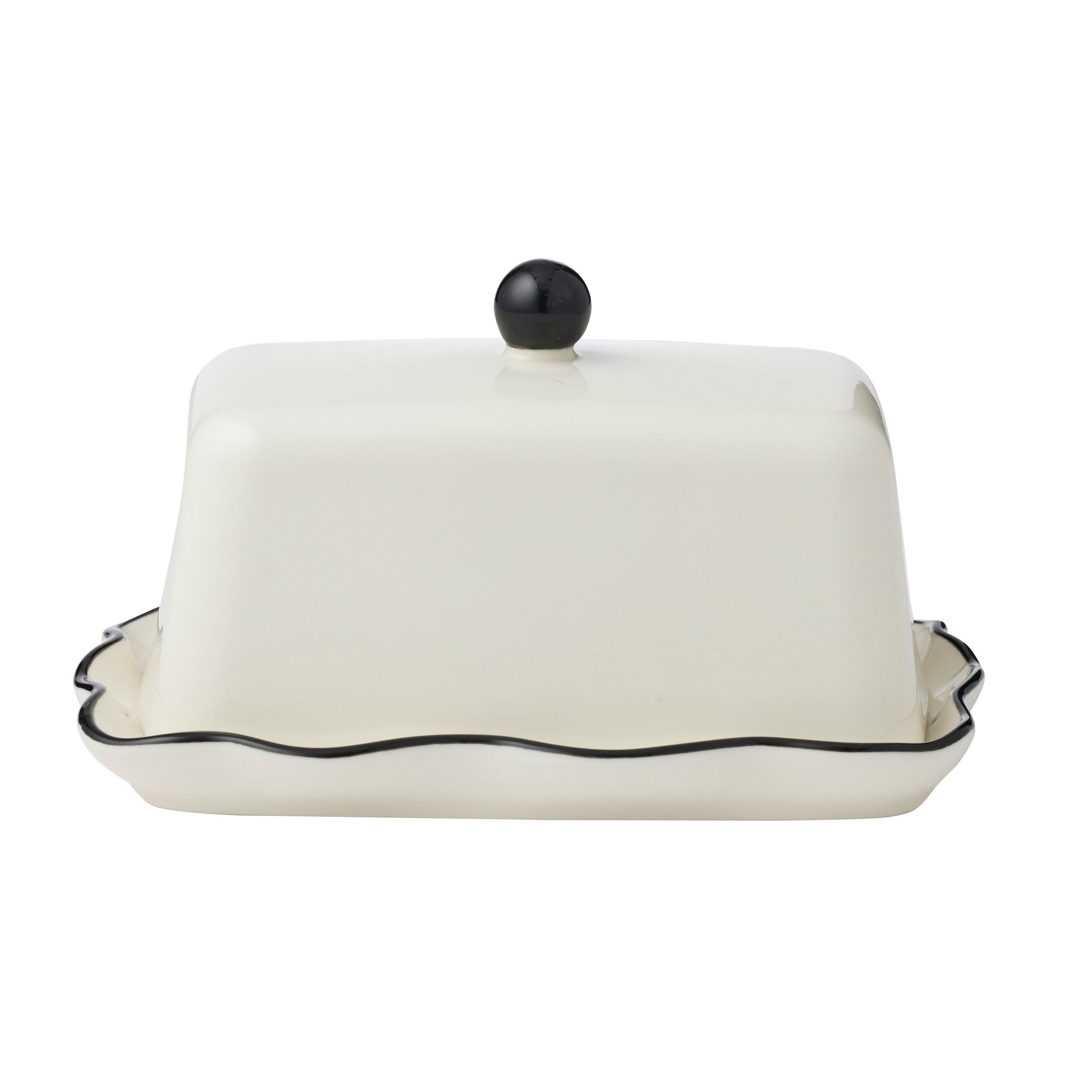 Assemble Winslow Ceramic Butter Dish Iv/Black