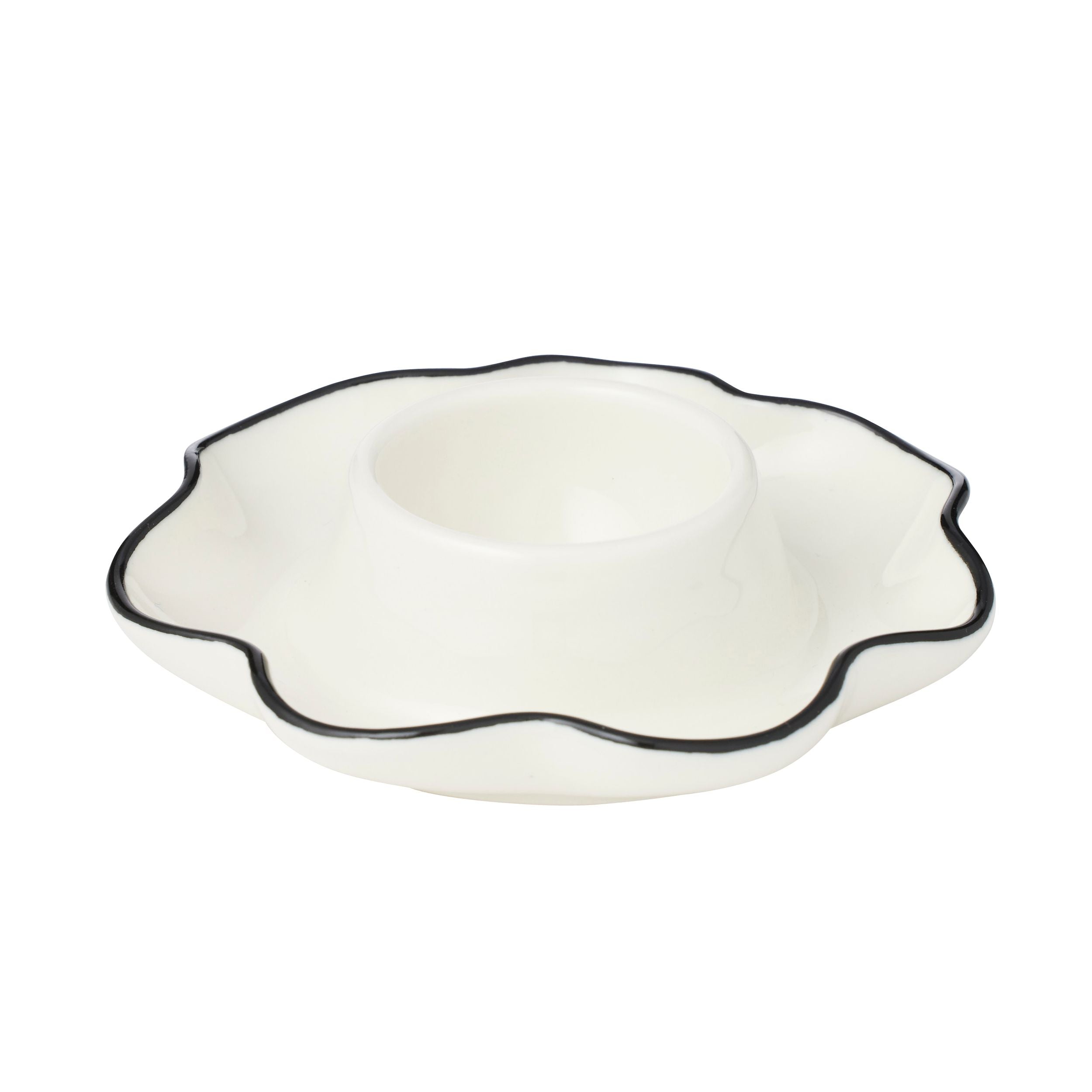 Assemble Winslow Ceramic Egg Cup Ivory/Black