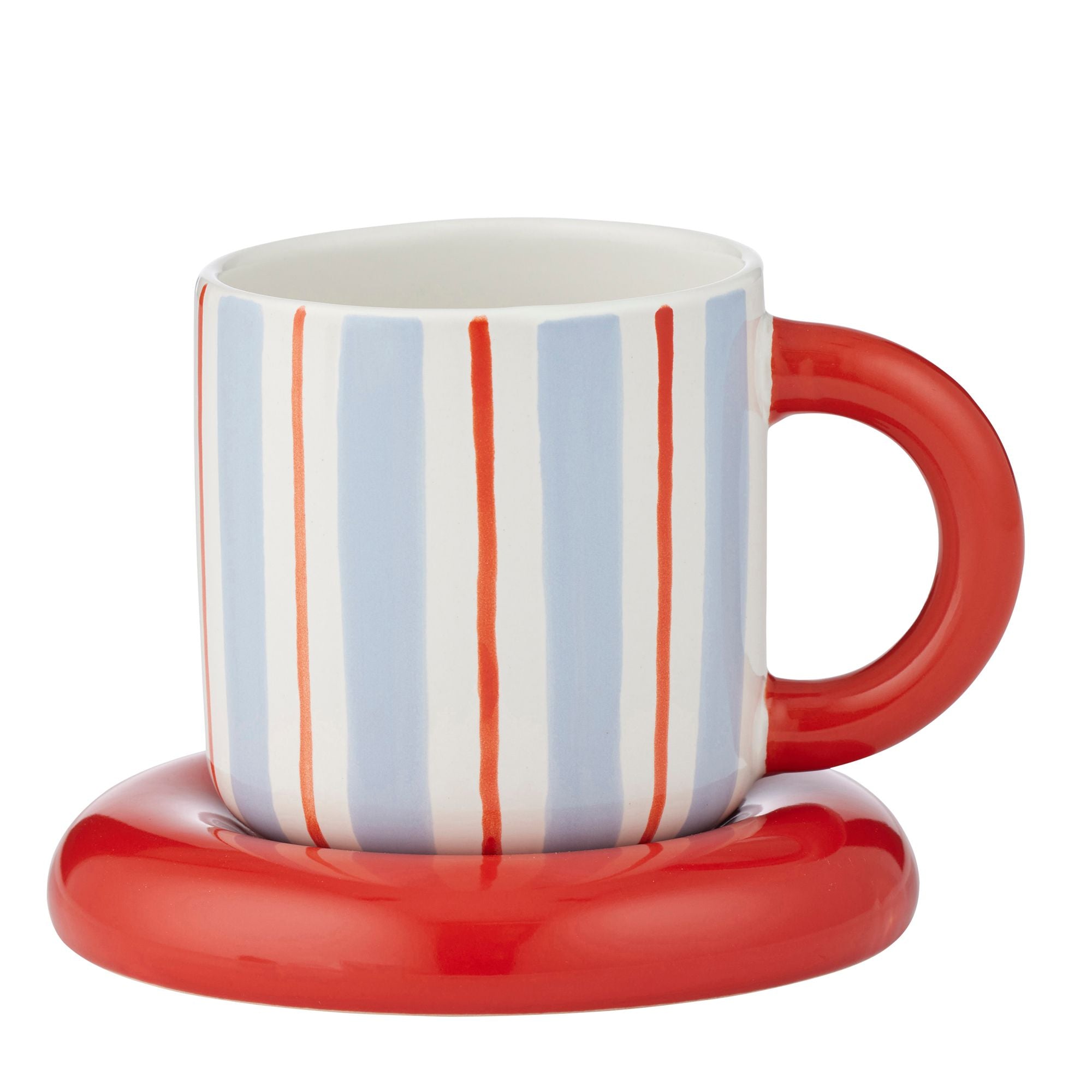 Assemble Candy Ceramic Cup&Saucer Sky/Tomato