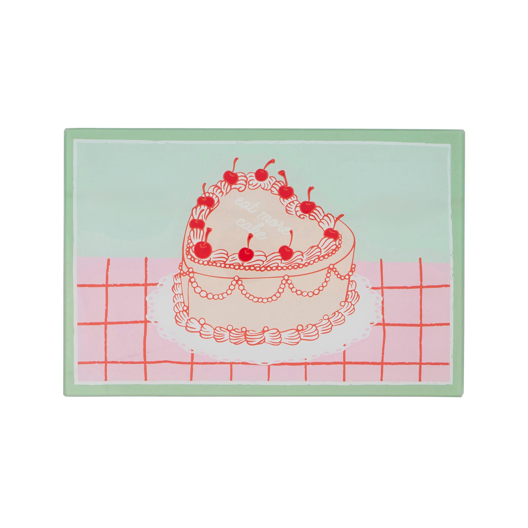 Assemble Buttercream Set of 2 Glass Serve Board