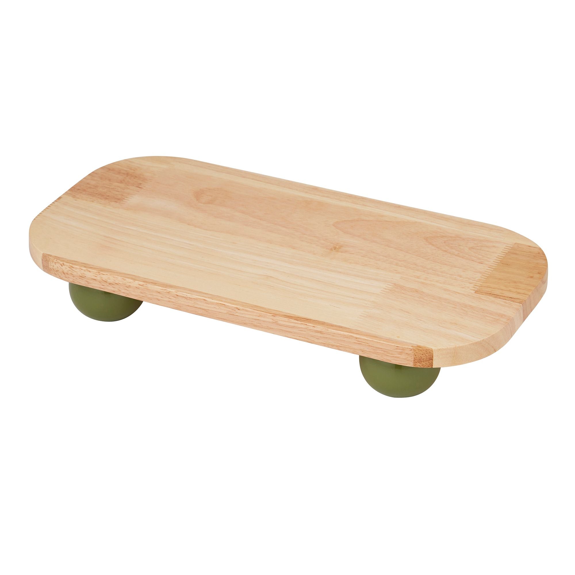 Assemble Pisces Wood Foot Tray Olive