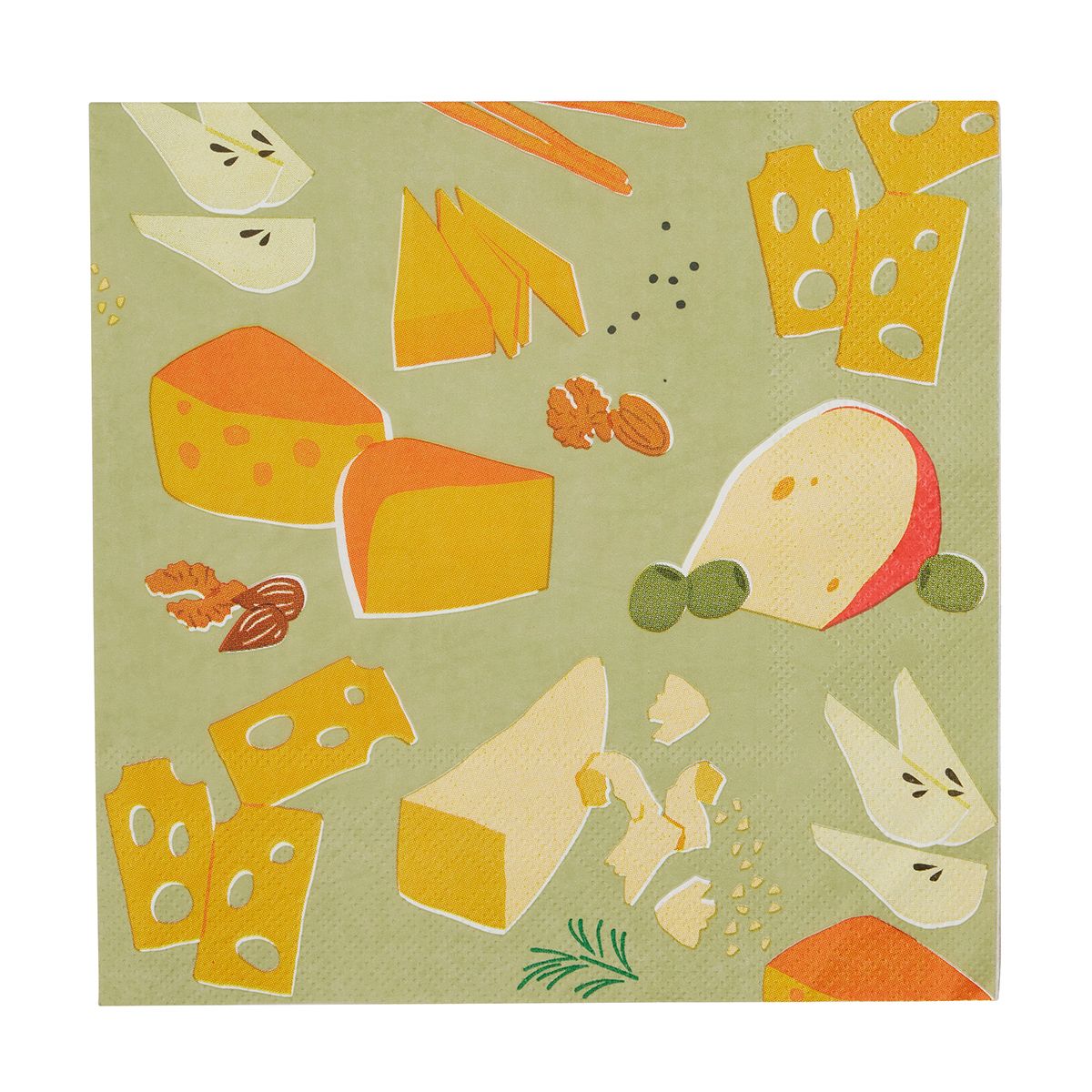 Assemble Fromage 20pk 3 Ply Napkin Olive