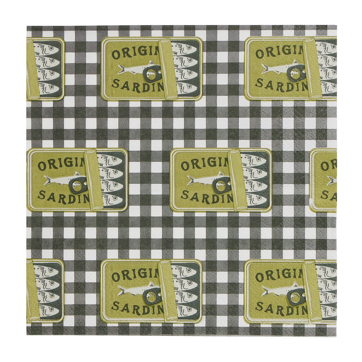 Assemble Sardine 20pk 3 Ply Napkin Black/Olive