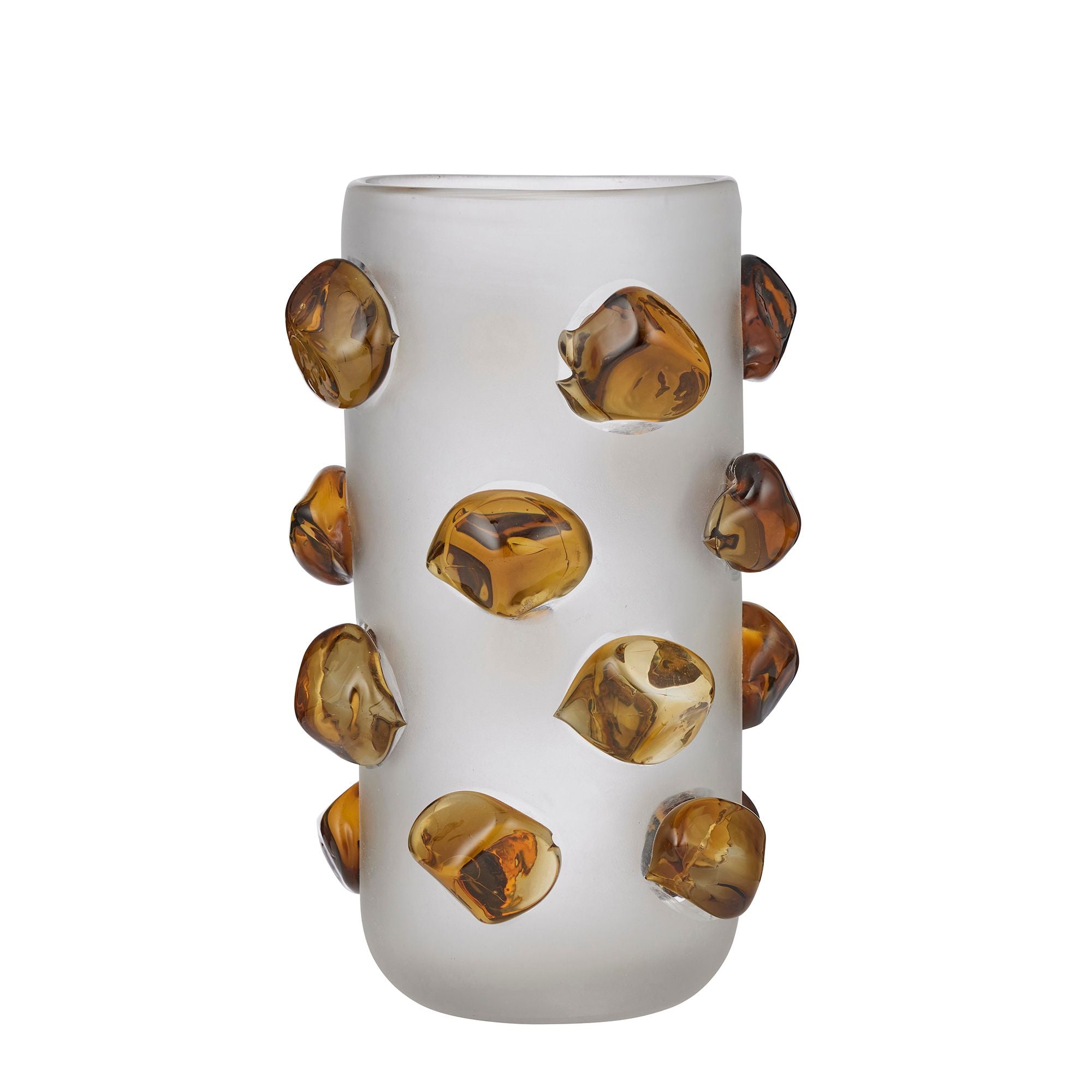 Coast To Coast Miles Glass Vase 18.5x30cm White/Amber