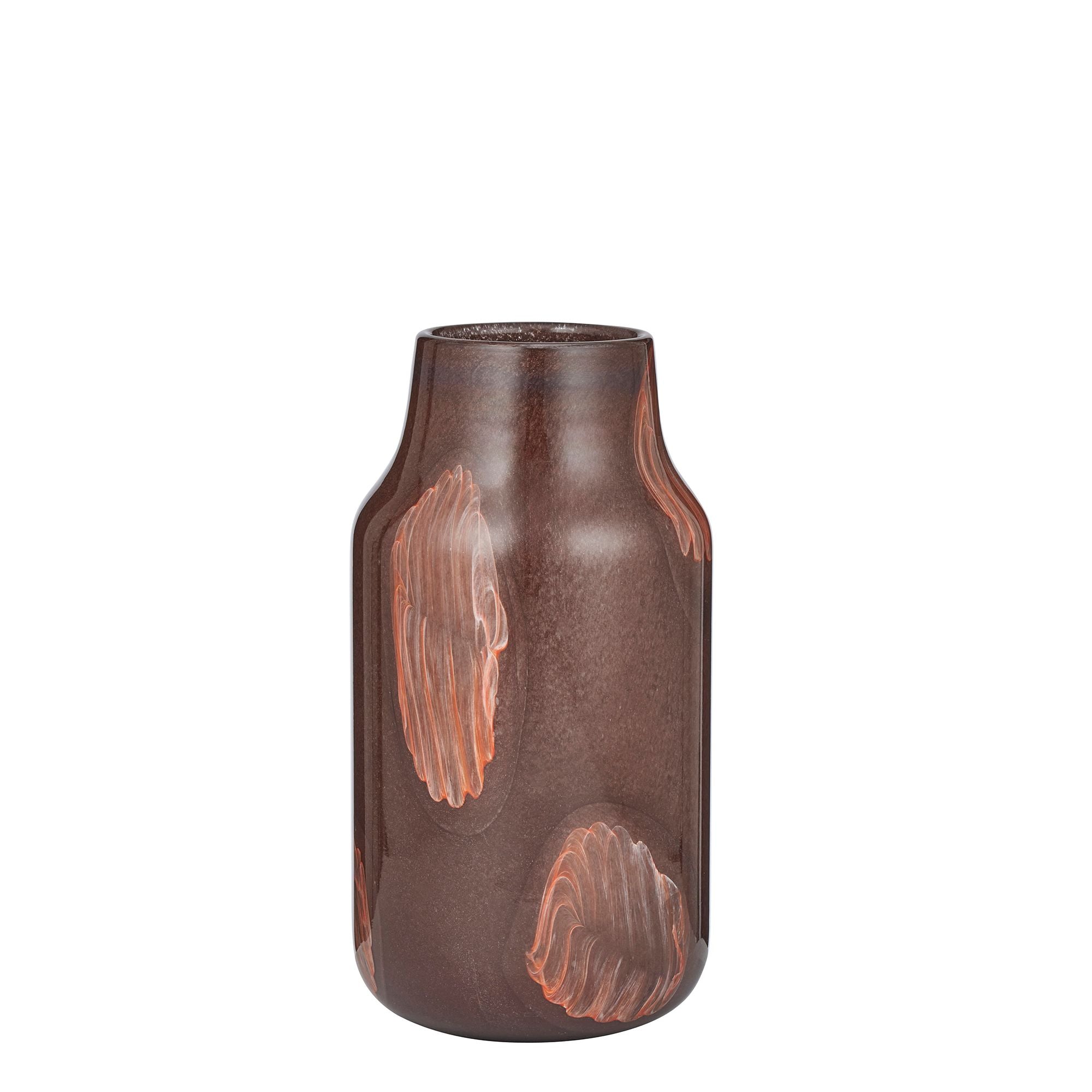 Coast To Coast Kelsey Glass Vase 16.5x33cm Black/Chocolate