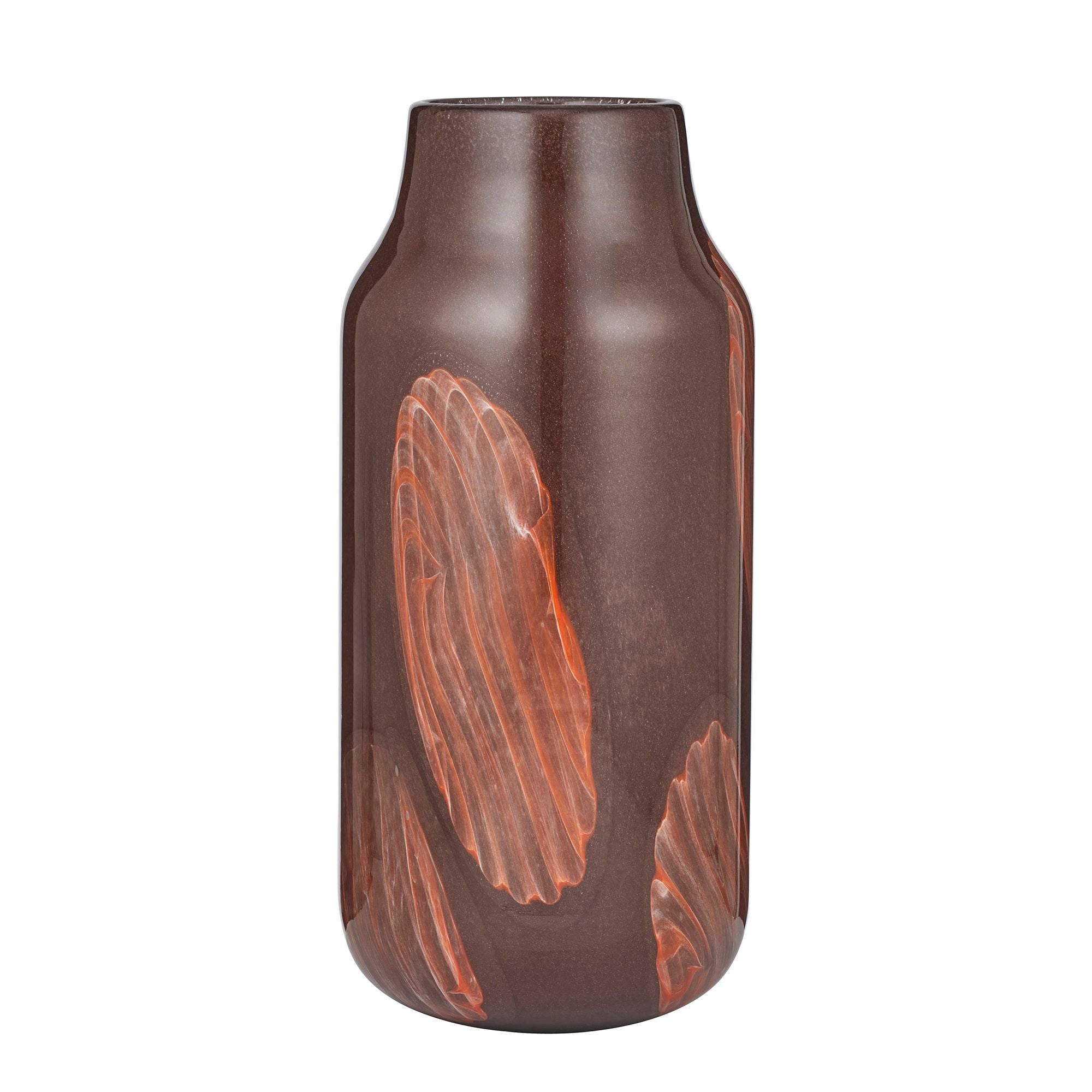 Coast To Coast Kelsey Glass Vase 19x42cm Black/Chocolate