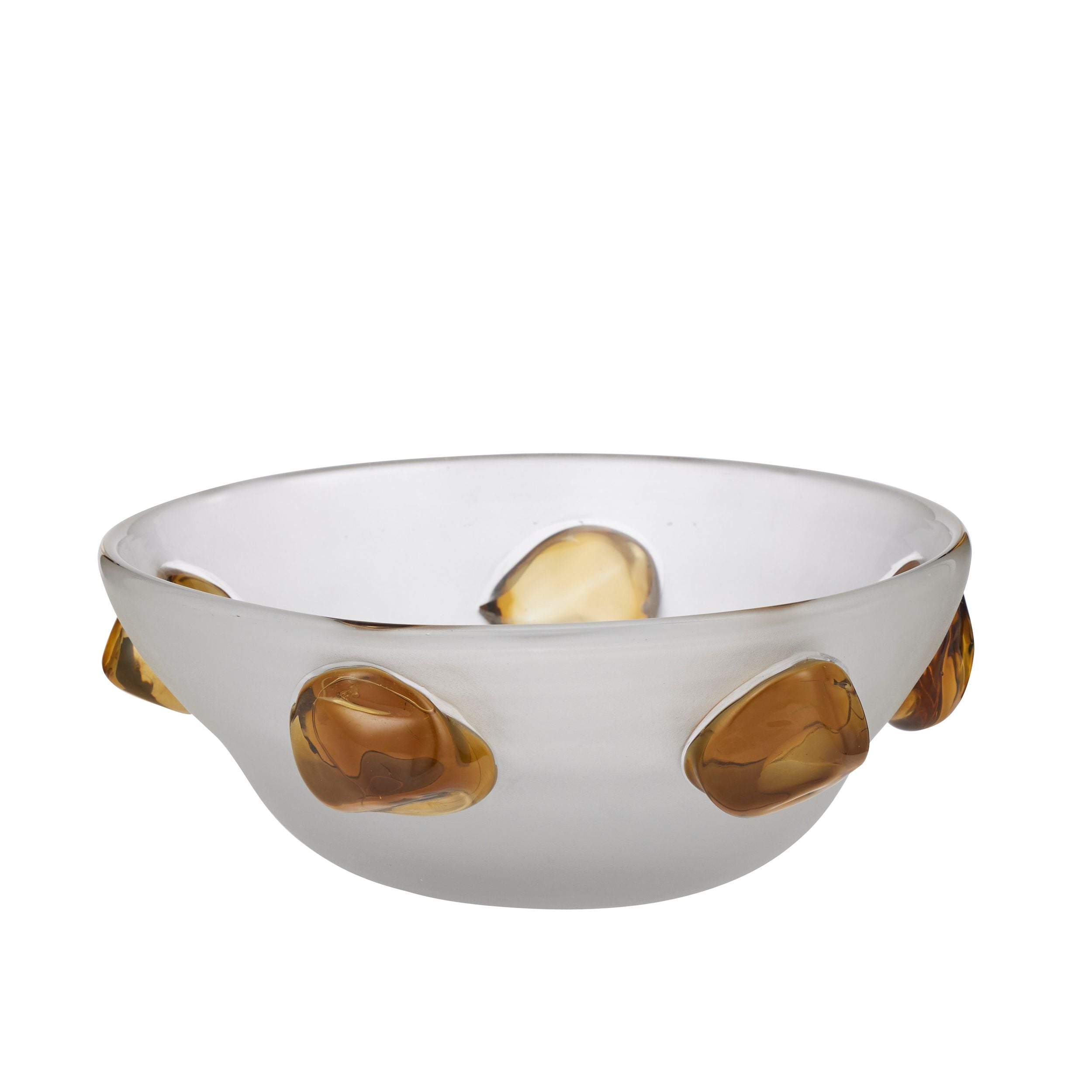 Coast To Coast Miles Glass Bowl White/Amber