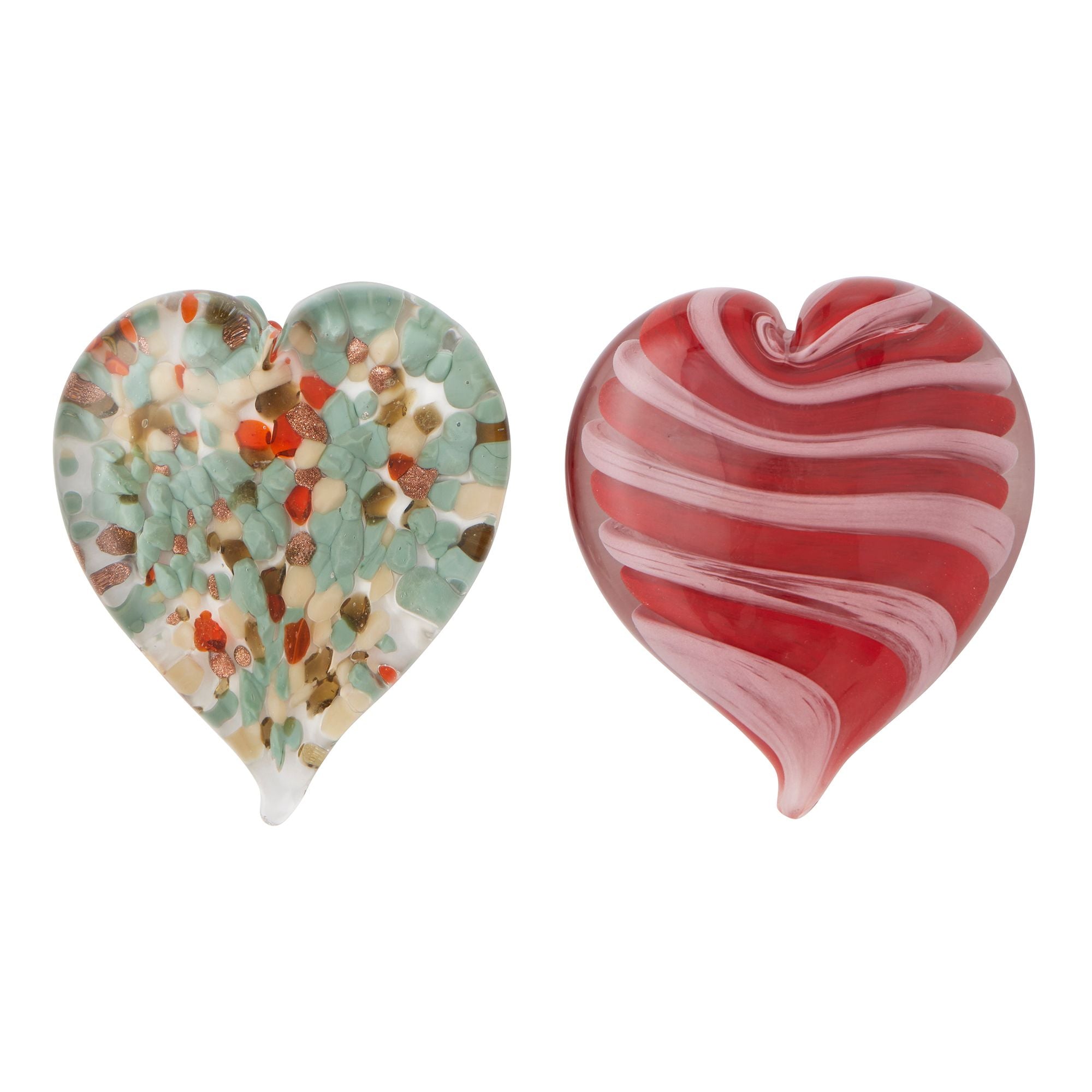 Coast To Coast Amore Glass Heart Sculpture 2 Assorted