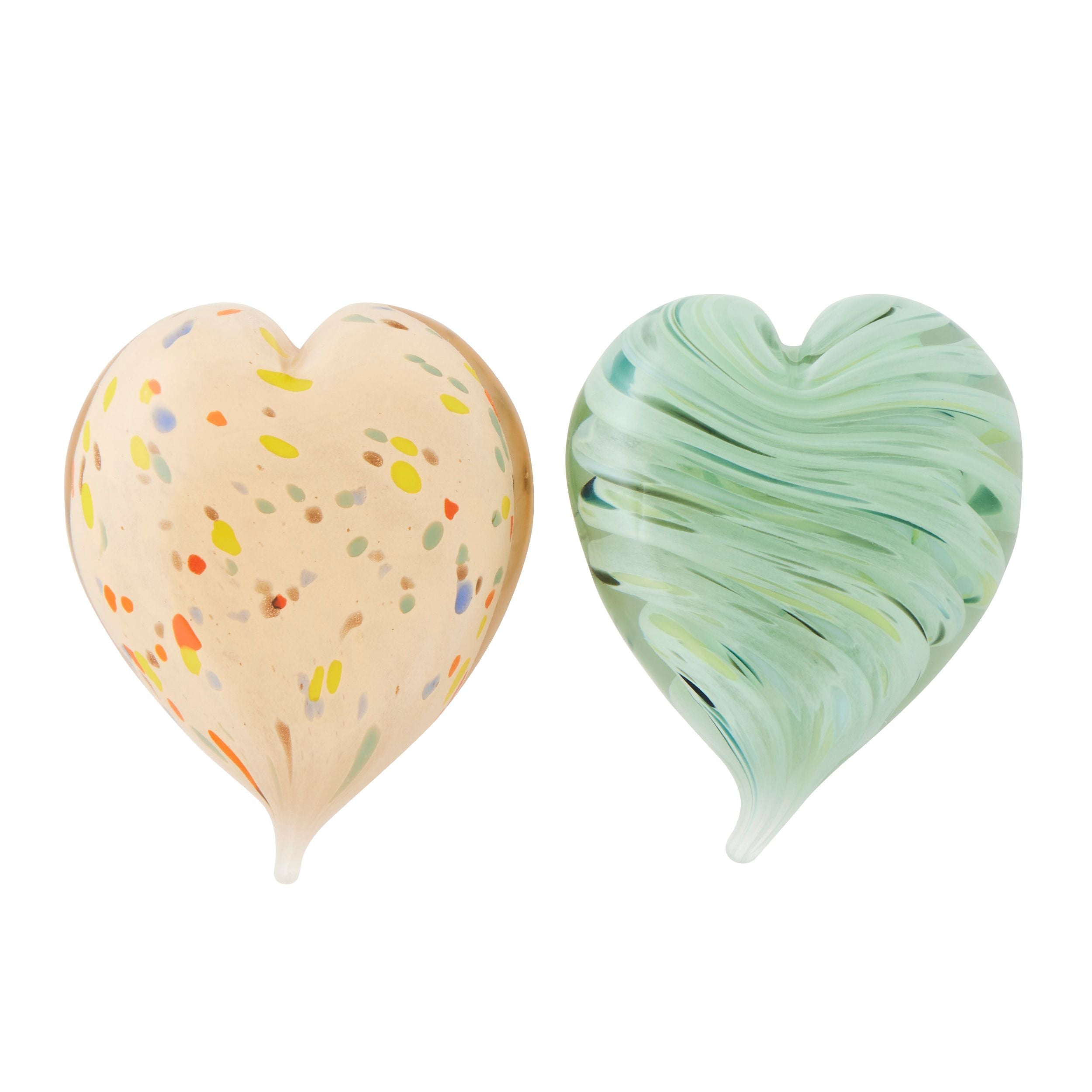 Coast To Coast Coeur Glass Heart Sculpture 2 Assorted