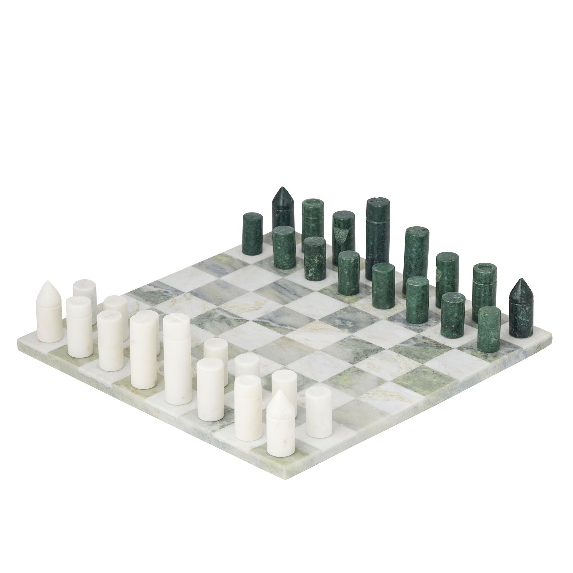 Coast To Coast Cento Marble Chess Set White/Green