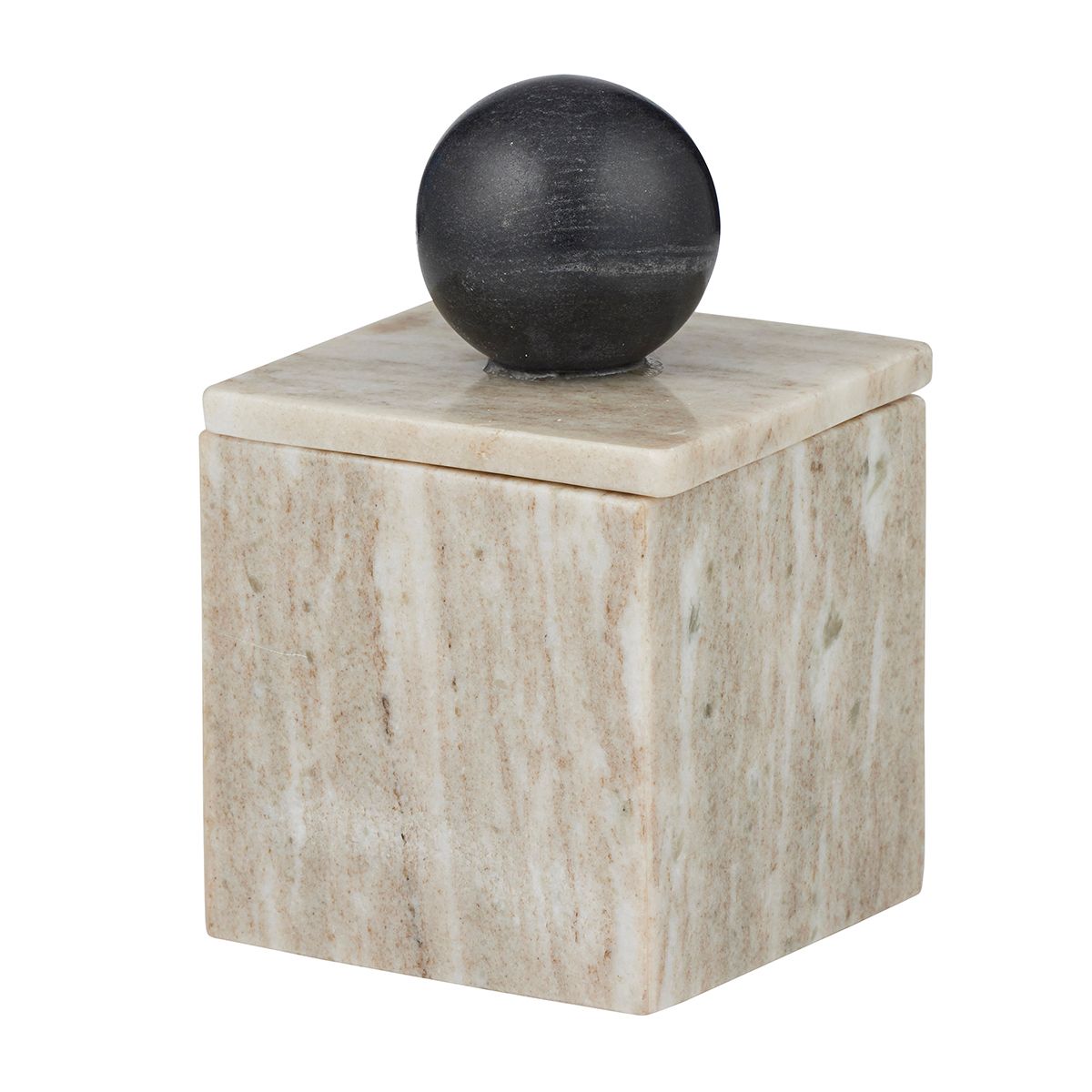 Coast To Coast Iowa Marble Trinket Box Beige