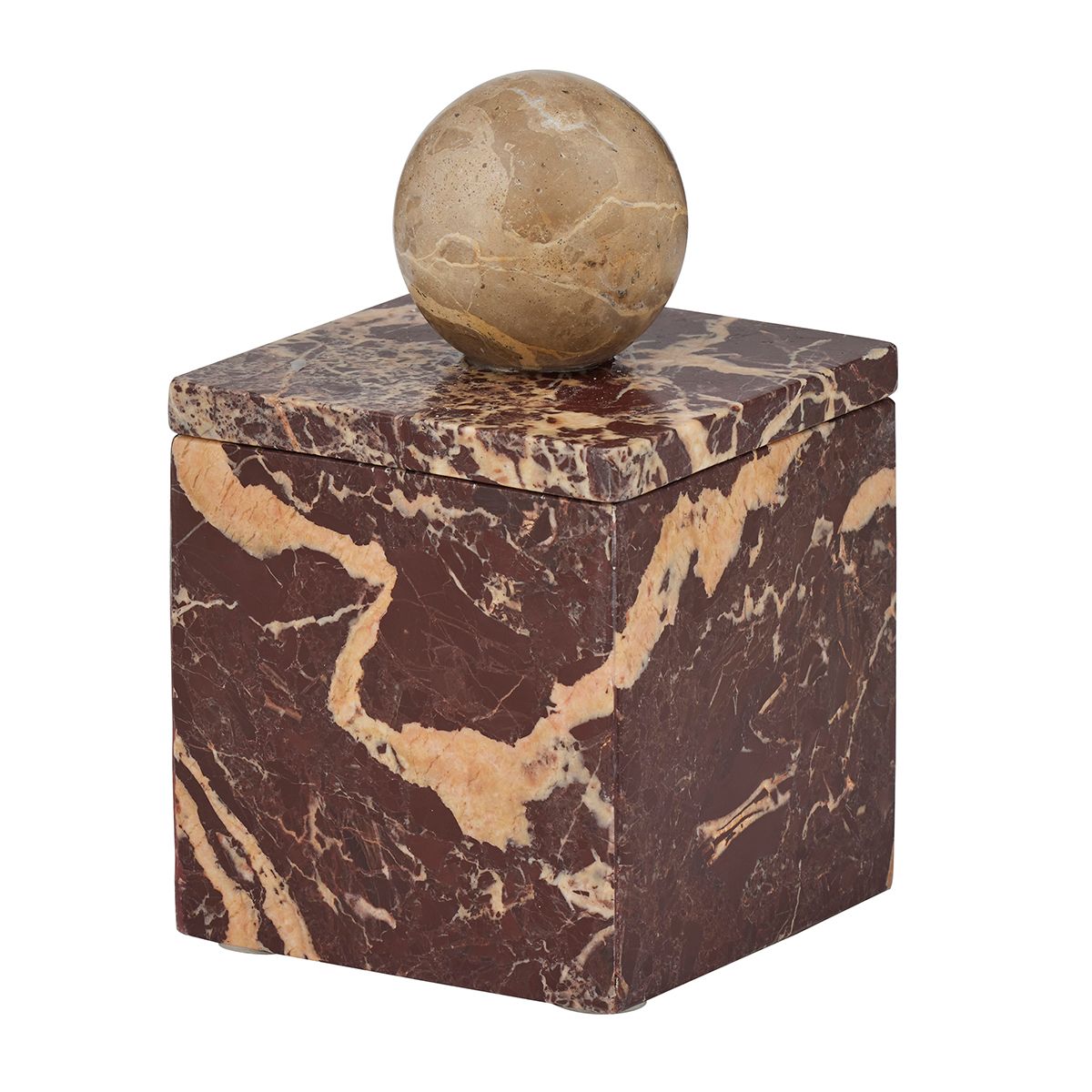 Coast To Coast Iowa Marble Trinket Box Claret